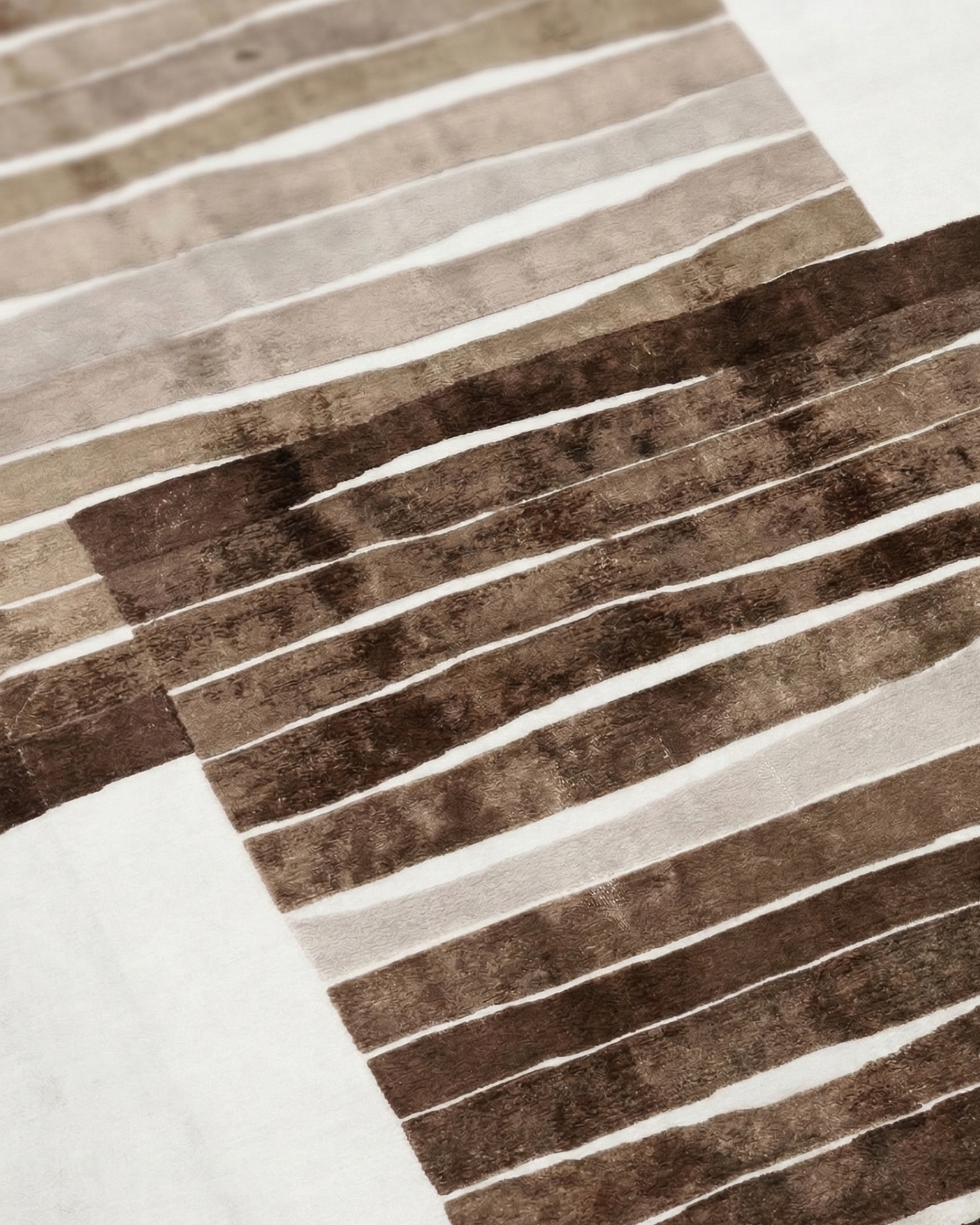 Abstract Stripe Rug, Iran modern rug, in taupe / brown, Wool & Pure Silk, 183 × 274 cm (6'0" × 9'0"), Nasim Carpets Malaysia — view 3