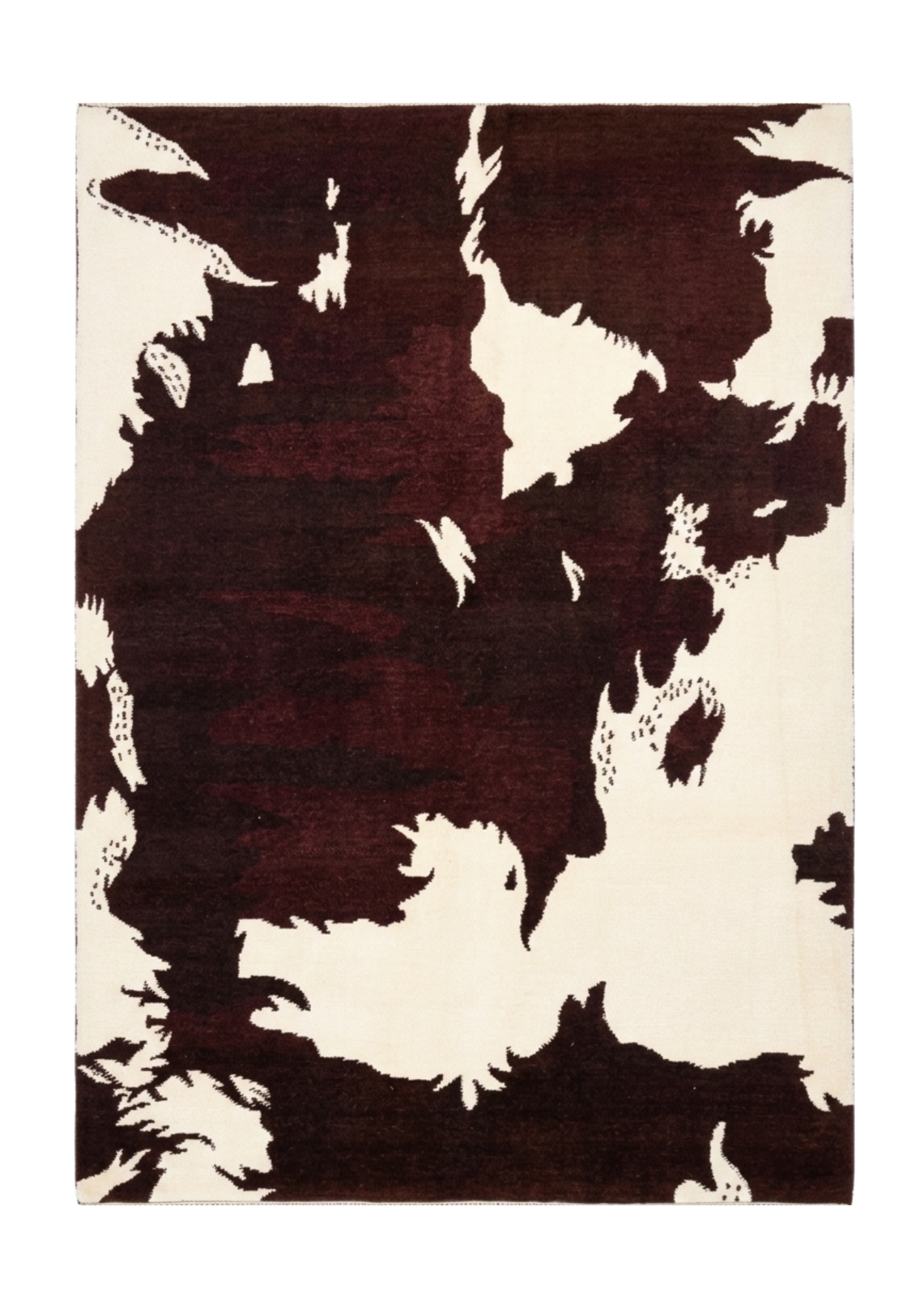 Gabbeh-Style Abstract Organic Rug, modern rug, 183 × 274 cm (6'0" × 9'0"), Wool