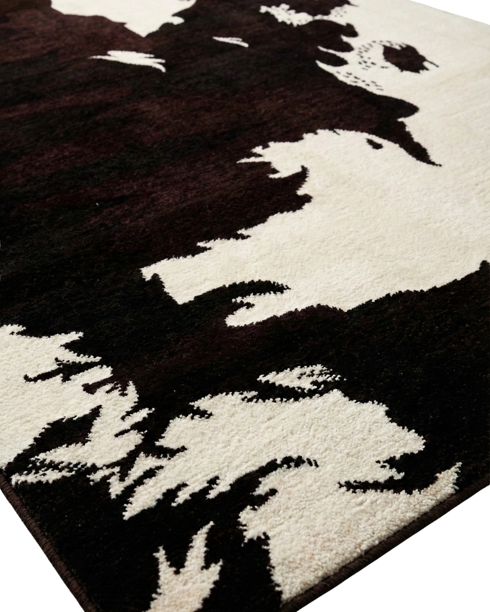Gabbeh-Style Abstract Organic Rug, Iran modern rug, in red / burgundy, Wool, 183 × 274 cm (6'0" × 9'0"), Nasim Carpets Malaysia — view 3