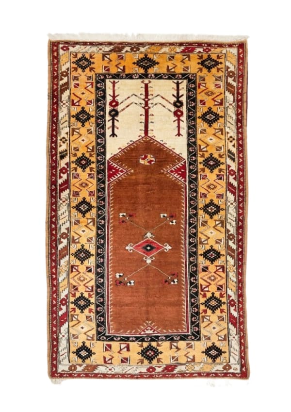 Anatolian Mihrab Tree Of Life, tribal rug, 1.2 × 1.8 m (3'11" × 5'11"), Wool