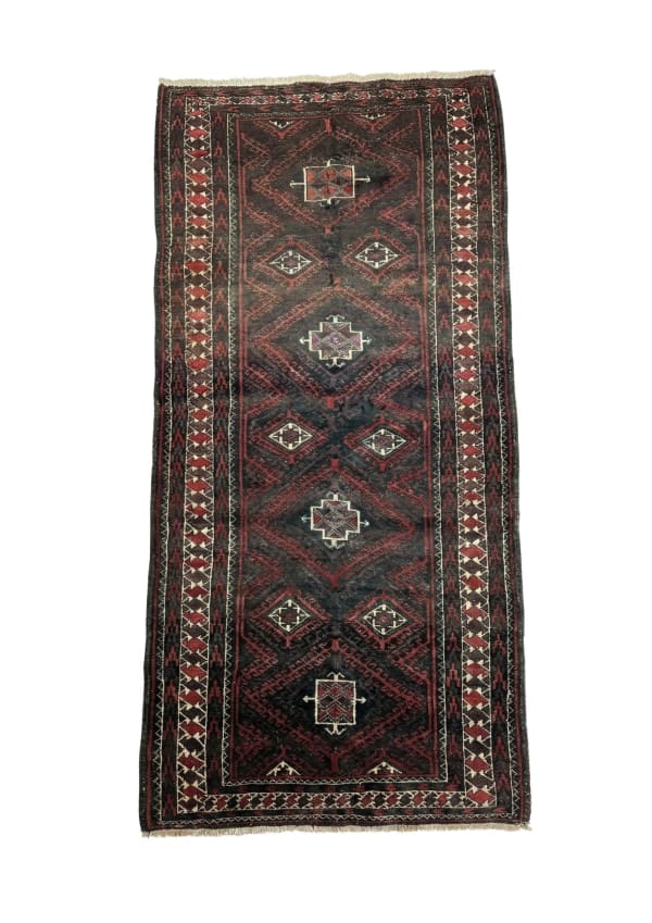 Antique Balochi Tribal Runner, tribal rug, 137 × 213 cm (4'6" × 7'0"), Wool