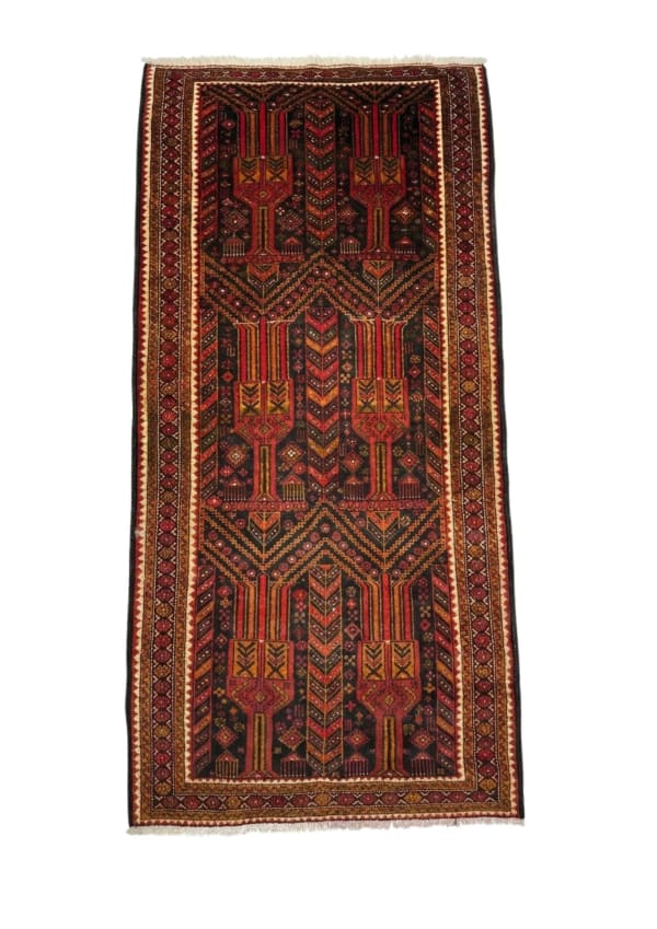 Balochi Tree Runner, tribal rug, 106 × 243 cm (3'6" × 8'0"), Wool