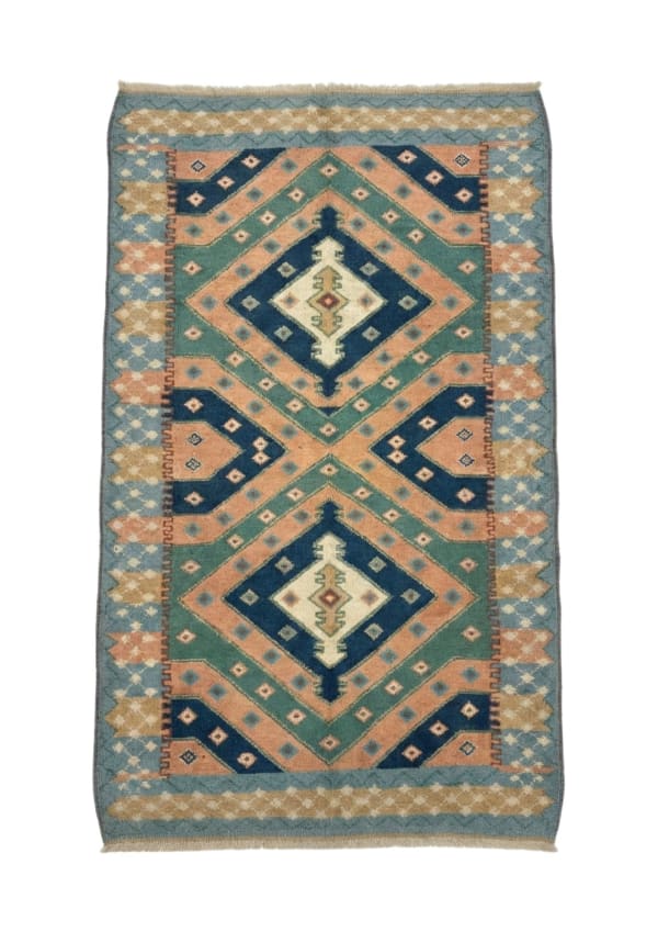 Vintage Turkish Yastik, tribal rug, 152 × 243 cm (5'0" × 8'0"), Wool