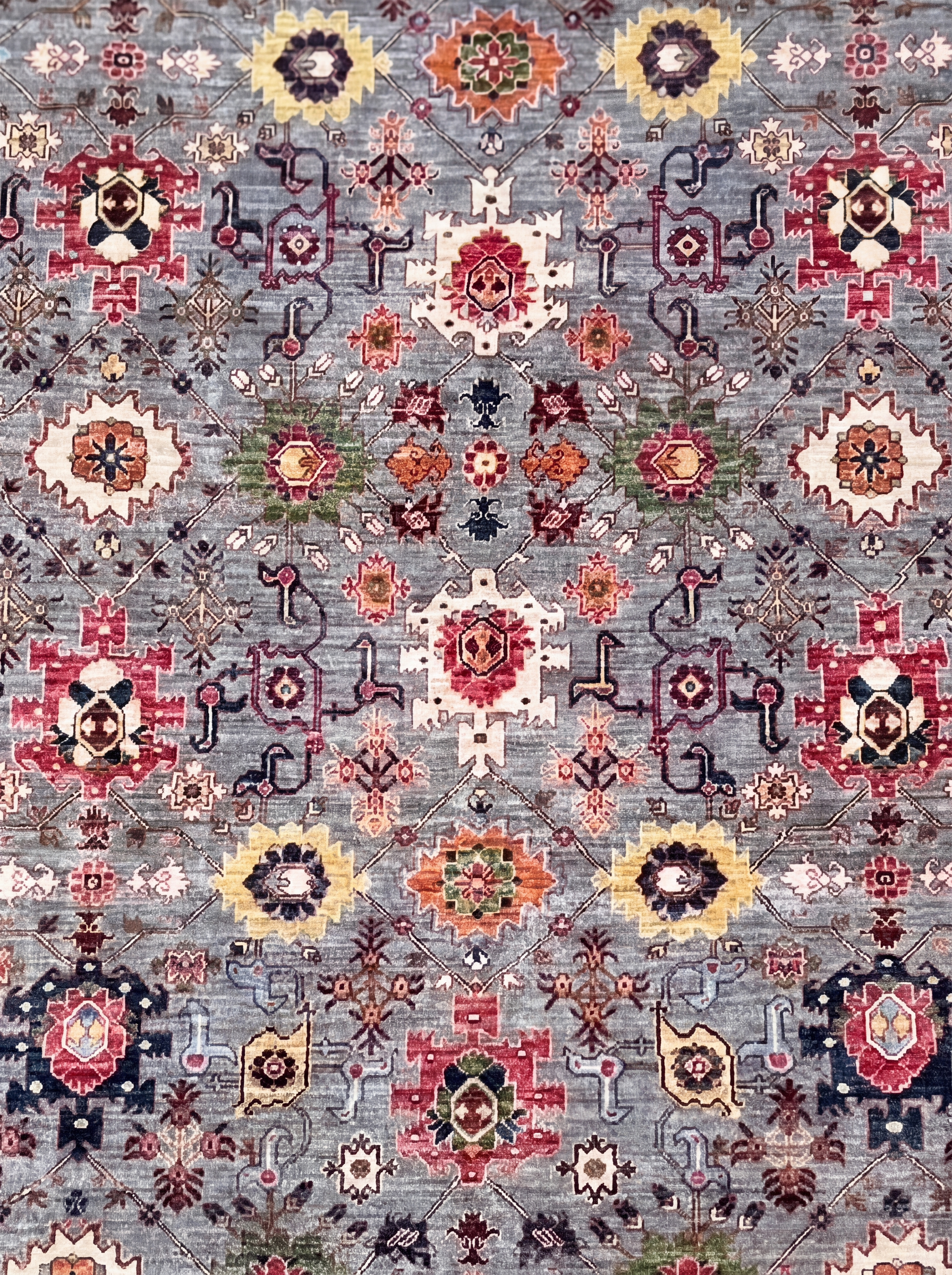 Mamluk Heriz All-Over Steel Blue, Heriz, Iran persian rug, in steel blue, Wool, 240 × 365 cm (7'10" × 12'0"), Nasim Carpets Malaysia — view 3