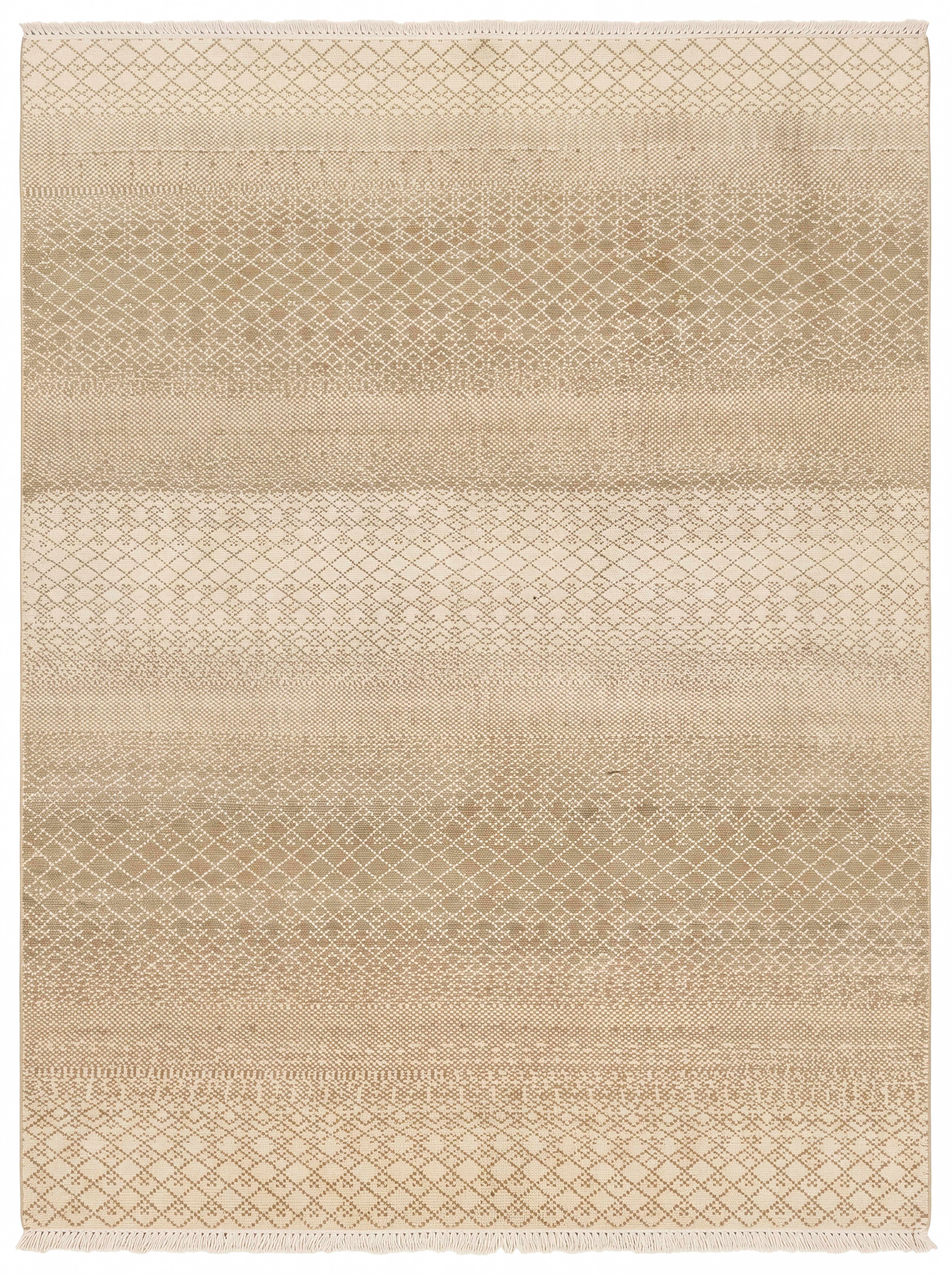 Moroccan All-Over Diamond Ivory, Morocco modern rug, in warm ivory, Wool, 183 × 290 cm (6'0" × 9'6"), Nasim Carpets Malaysia — view 1