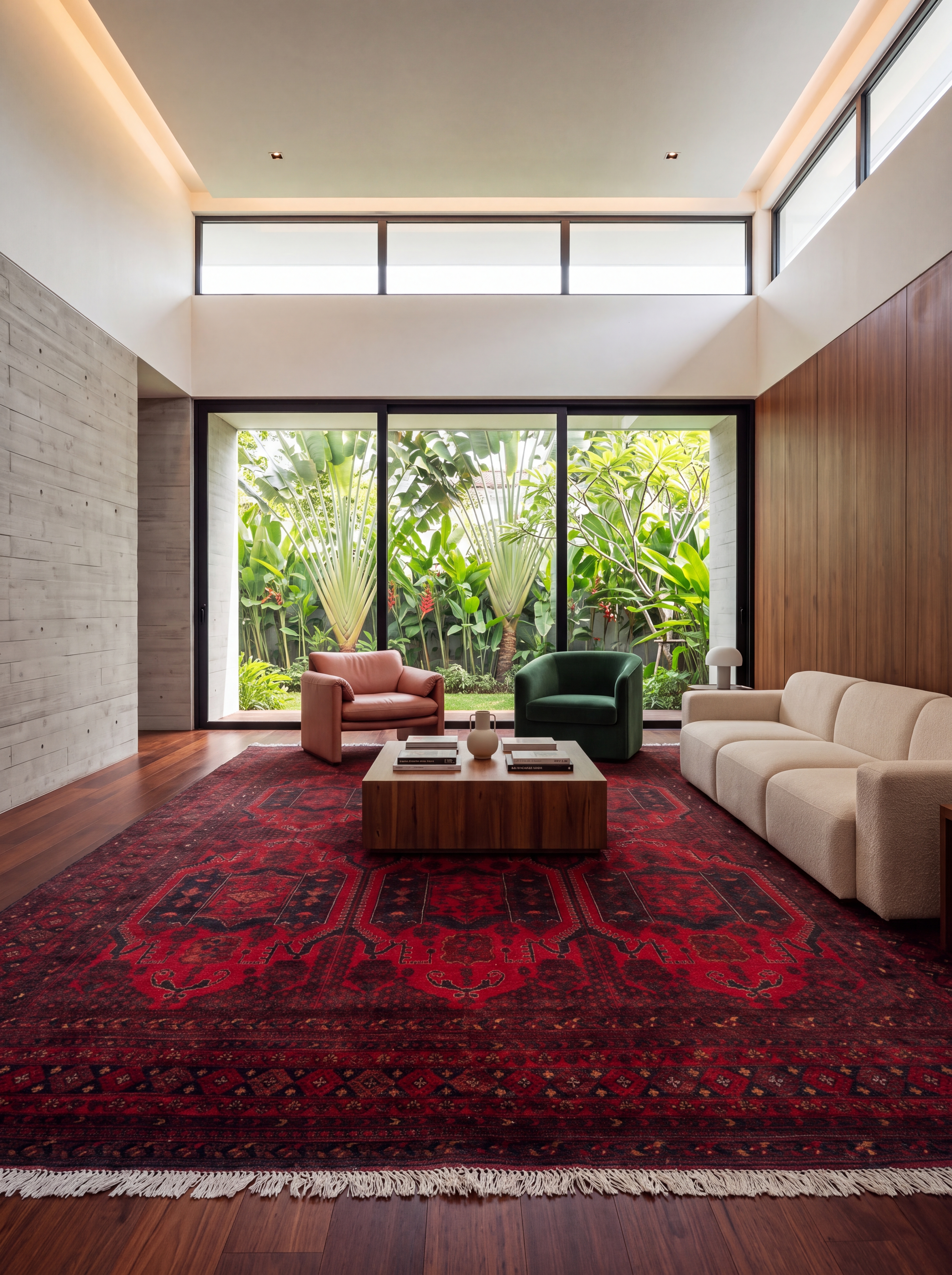 Afghan Ersari Gul Crimson, Ersari Turkoman, Northern Afghanistan tribal rug, in madder crimson, Wool, 305 × 488 cm (10'0" × 16'0"), Nasim Carpets Malaysia — view 2