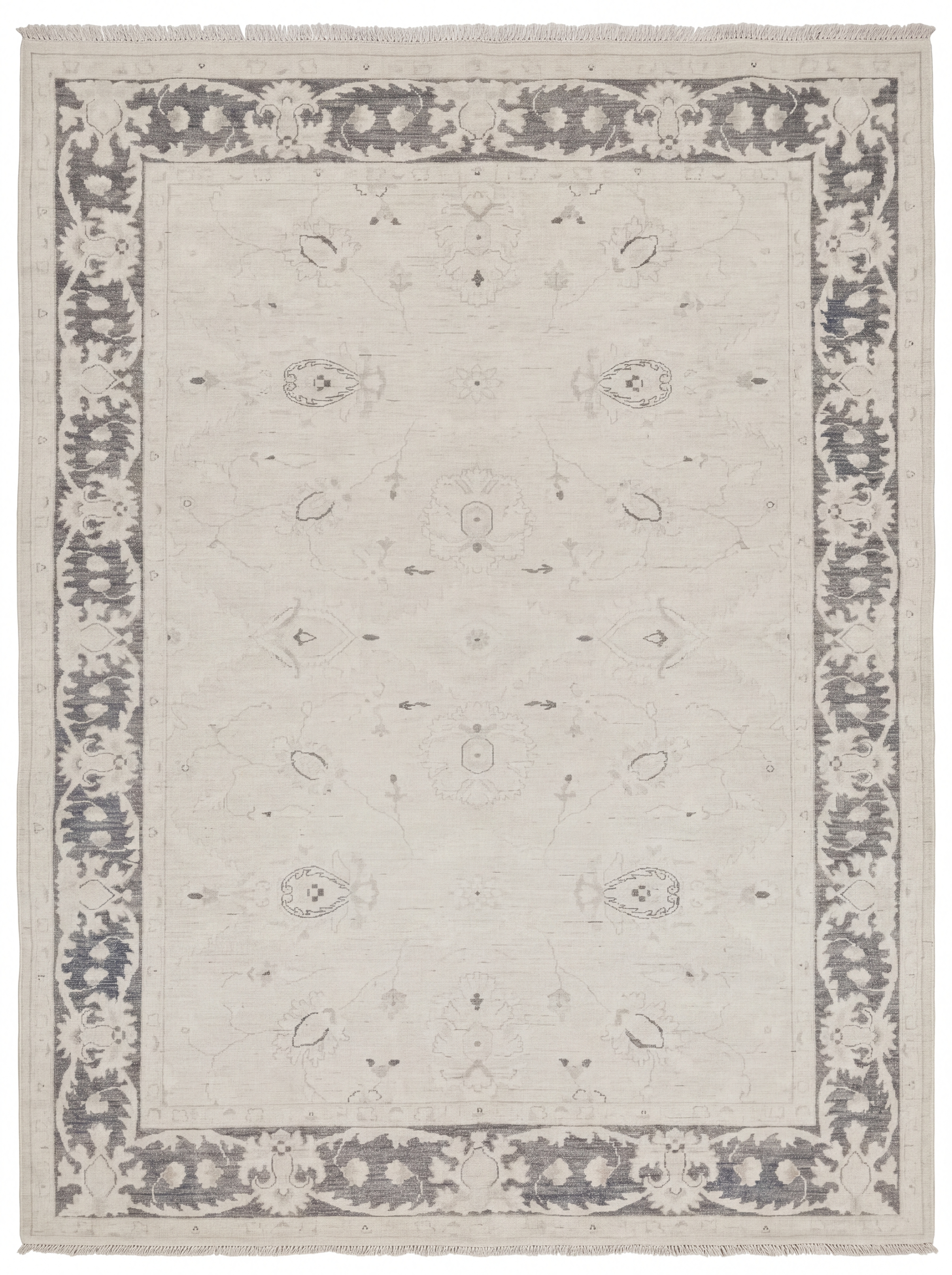 Chobi Ziegler All-Over Ivory, Peshawar, Pakistan (Chobi/Ziegler tradition) persian rug, in antique ivory, Wool, 183 × 274 cm (6'0" × 9'0"), Nasim Carpets Malaysia — view 1
