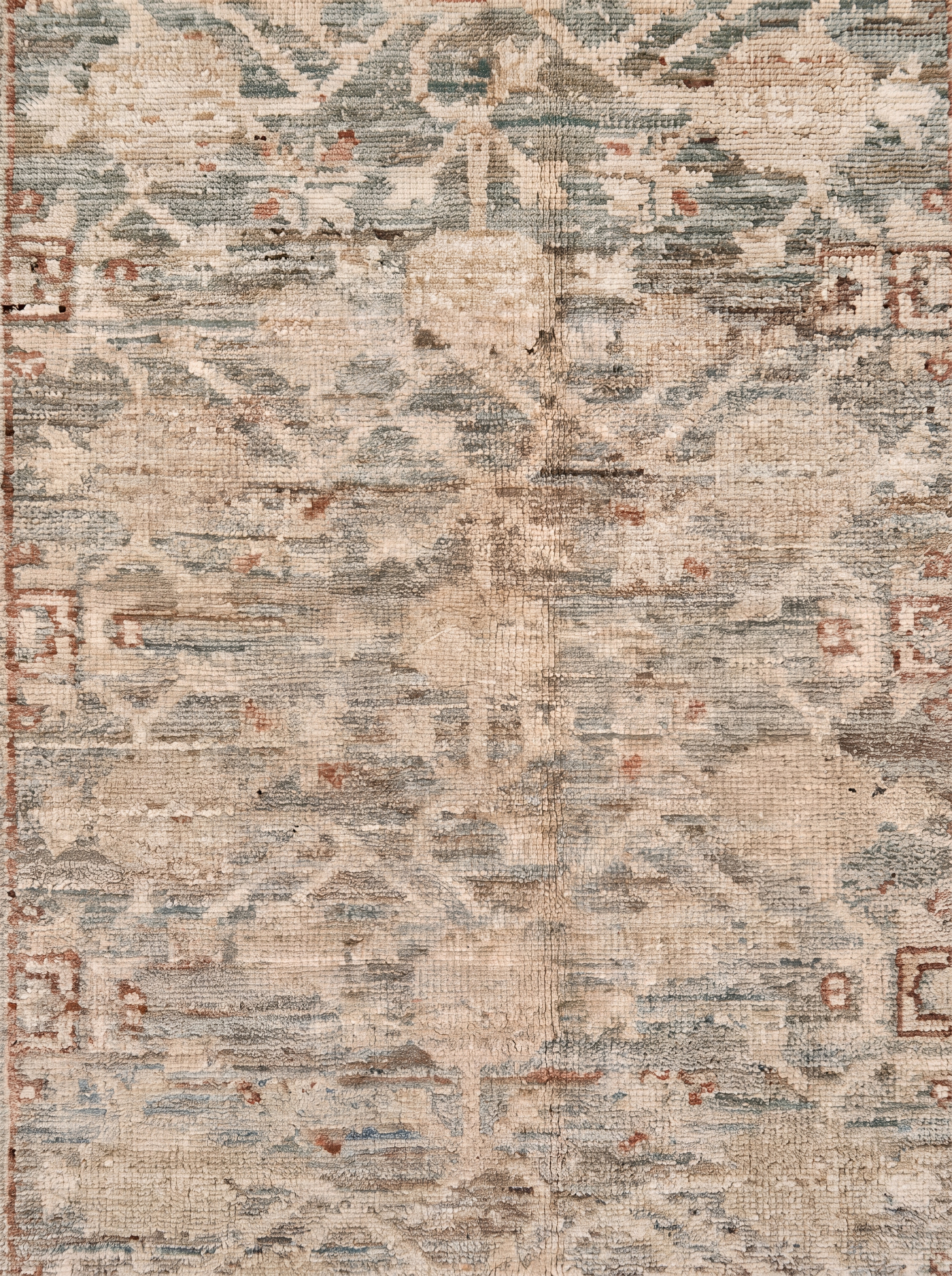 Khotan Geometric Sage, Khotan, East Turkestan (Xinjiang) persian rug, in sage grey, Wool, 122 × 183 cm (4'0" × 6'0"), Nasim Carpets Malaysia — view 3