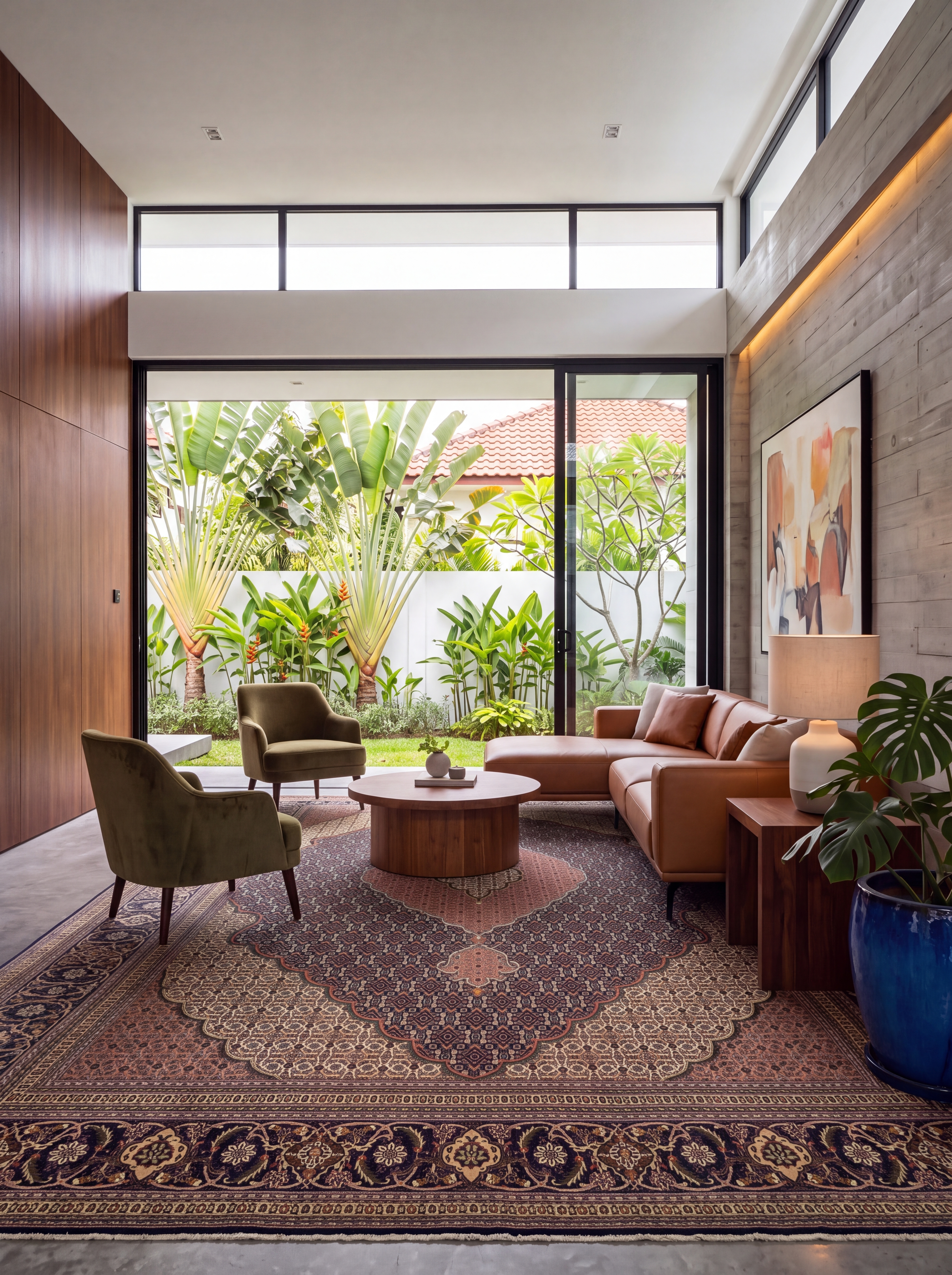 Tabriz Mahi Medallion Midnight Brown, Tabriz, East Azerbaijan Province, Iran persian rug, in midnight blue, Wool, 213 × 305 cm (7'0" × 10'0"), Nasim Carpets Malaysia — view 2