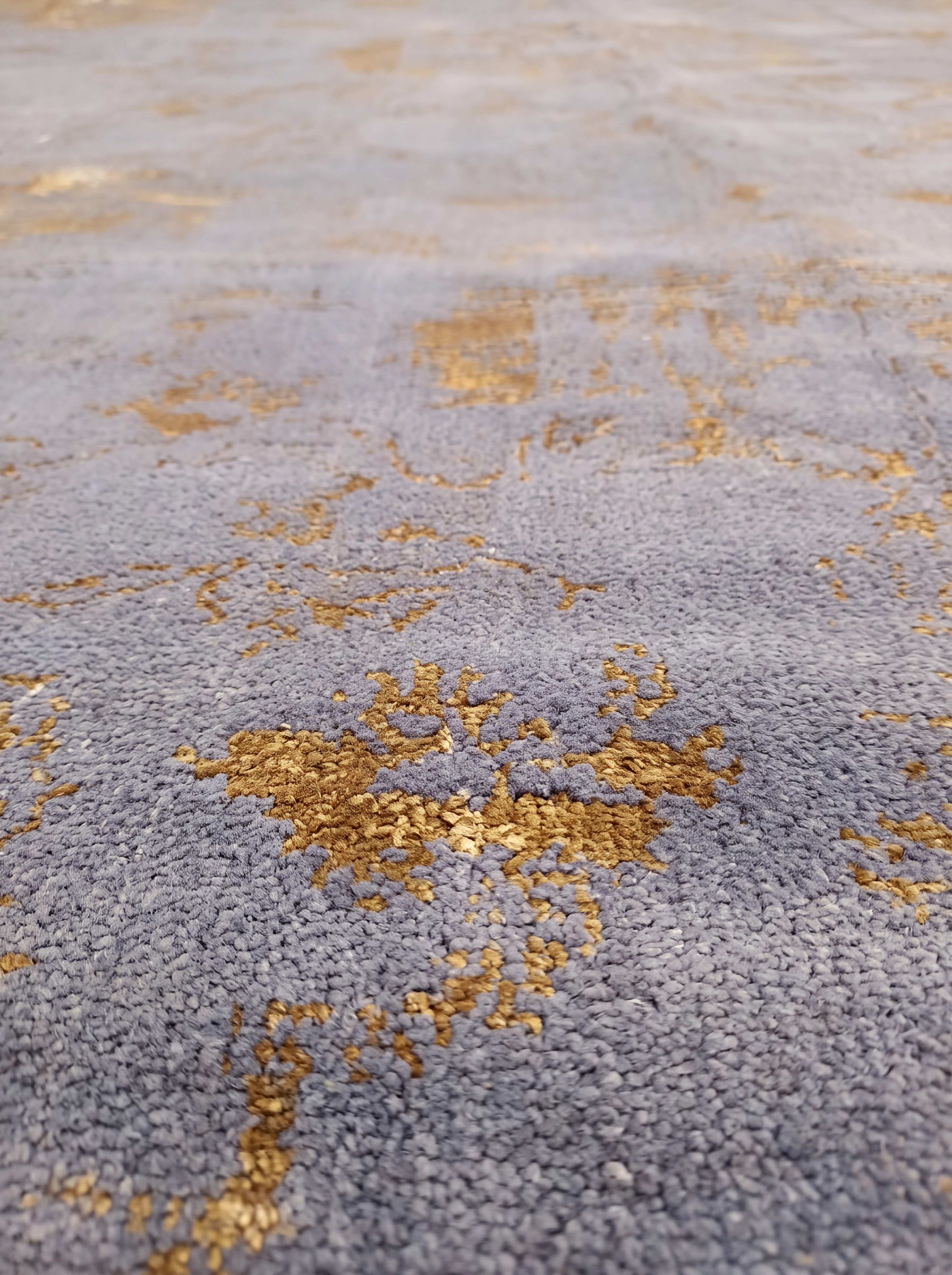 Turkish Modern Abstract Slate Gold, Turkey modern rug, in slate grey, Wool, 305 × 396 cm (10'0" × 13'0"), Nasim Carpets Malaysia — view 3