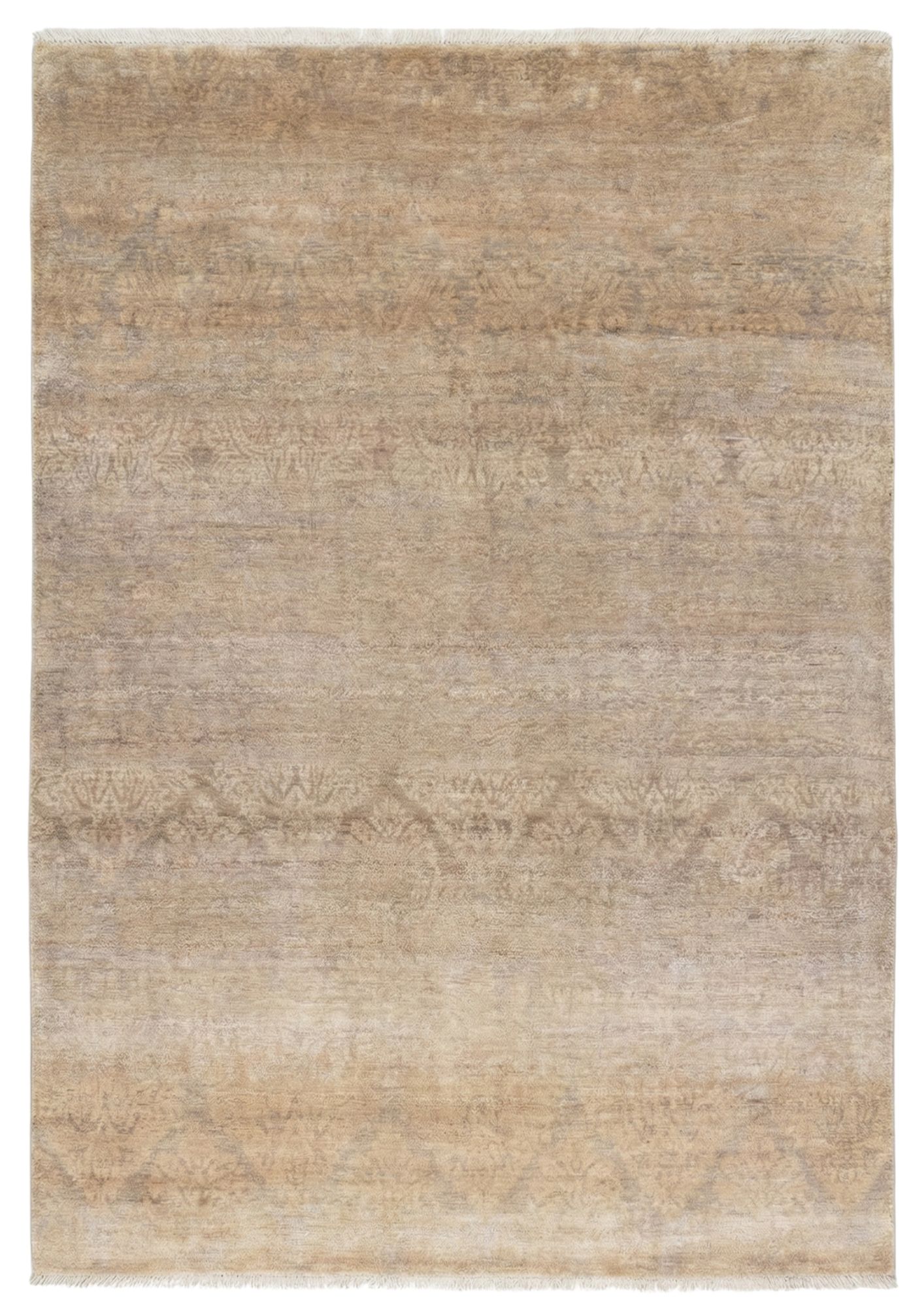 Faded Heritage Medallion Rug, in ivory, Wool, 182 × 274 cm (6'0" × 9'0"), Nasim Carpets Malaysia — view 1