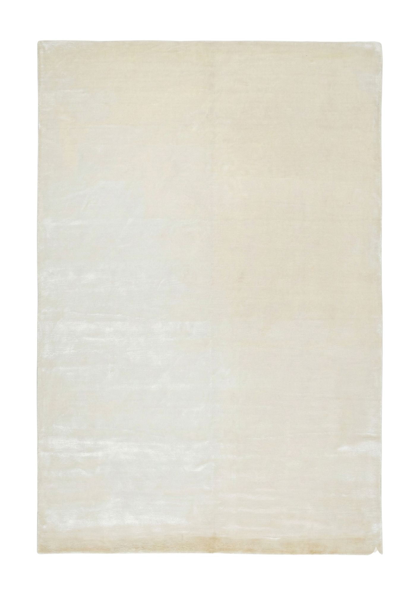 Modern Minimalist Cream Rug, in cream, Pure Silk, 1.9 × 2.7 m (6'3" × 8'10"), Nasim Carpets Malaysia — view 1