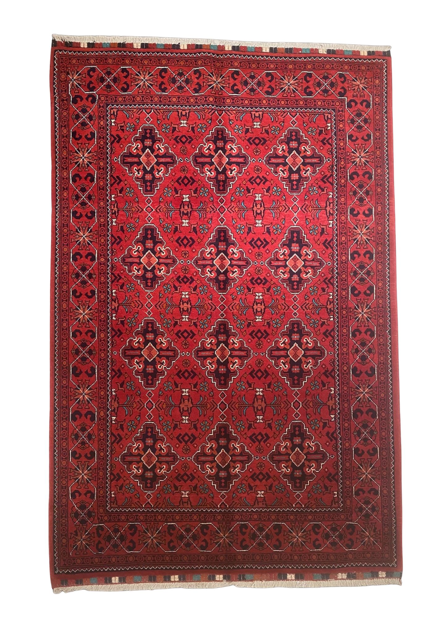 Khal Mohammadi Turkmen, in red, Wool, 1.8 × 2.7 m (5'11" × 8'10"), Nasim Carpets Malaysia — view 1