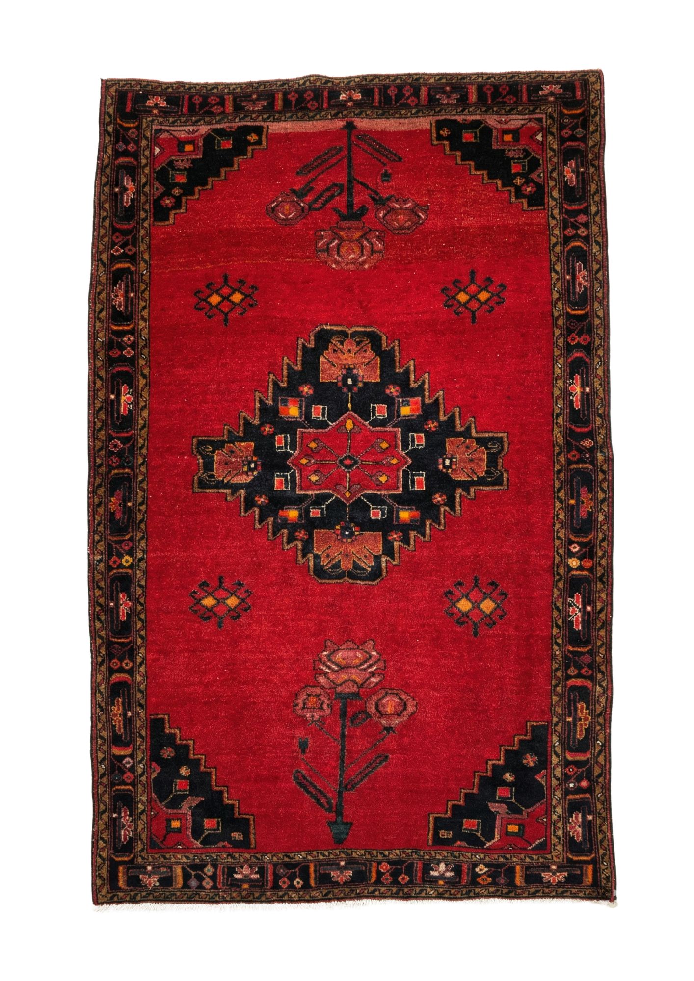 Shiraz (Qashqai) Diamond Medallion, in red, Wool, 2 × 3 m (6'7" × 9'10"), Nasim Carpets Malaysia — view 1