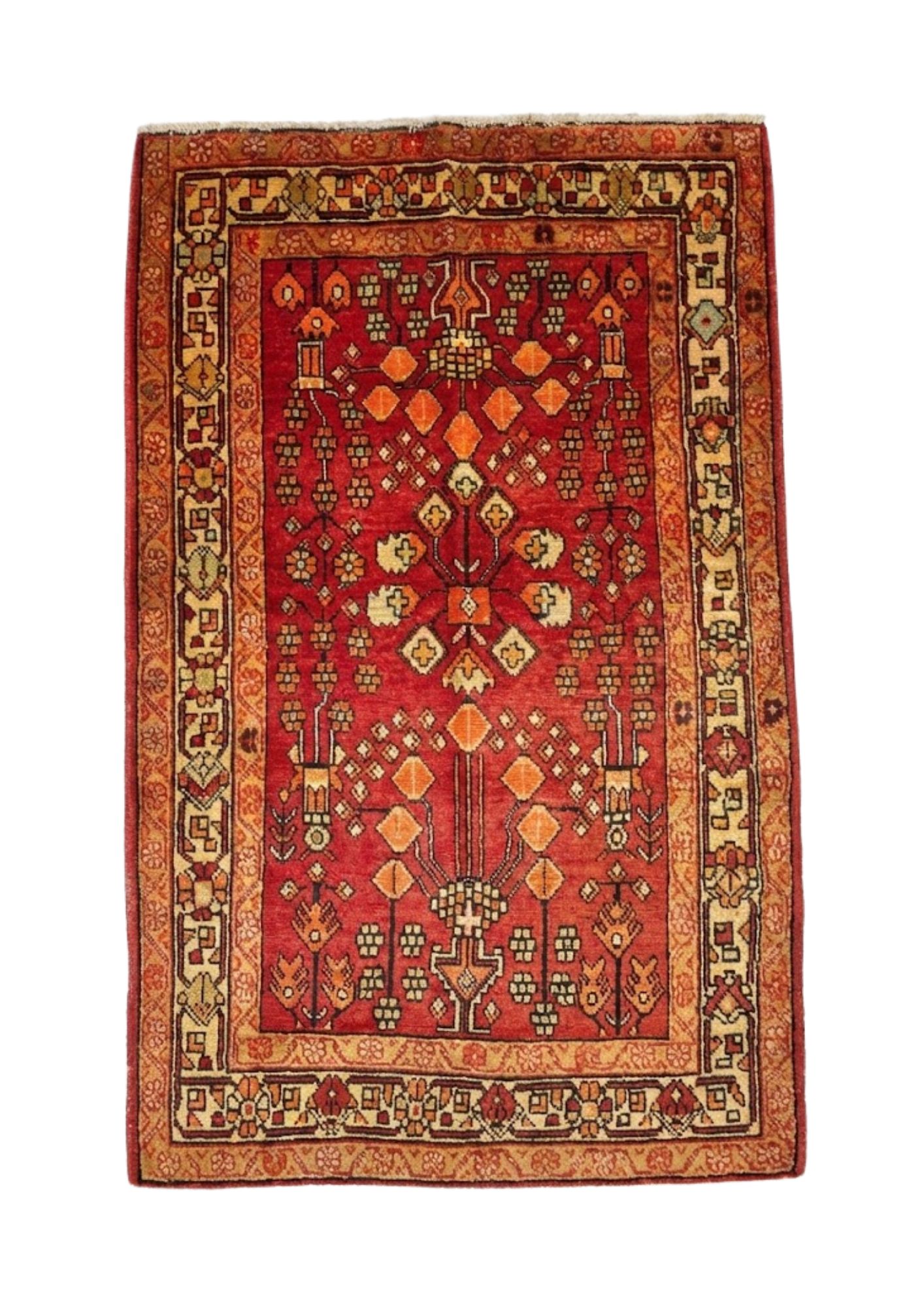Antique Qashqai Tree Of Life, in ash, Wool, 1.5 × 2.5 m (4'11" × 8'2"), Nasim Carpets Malaysia — view 1