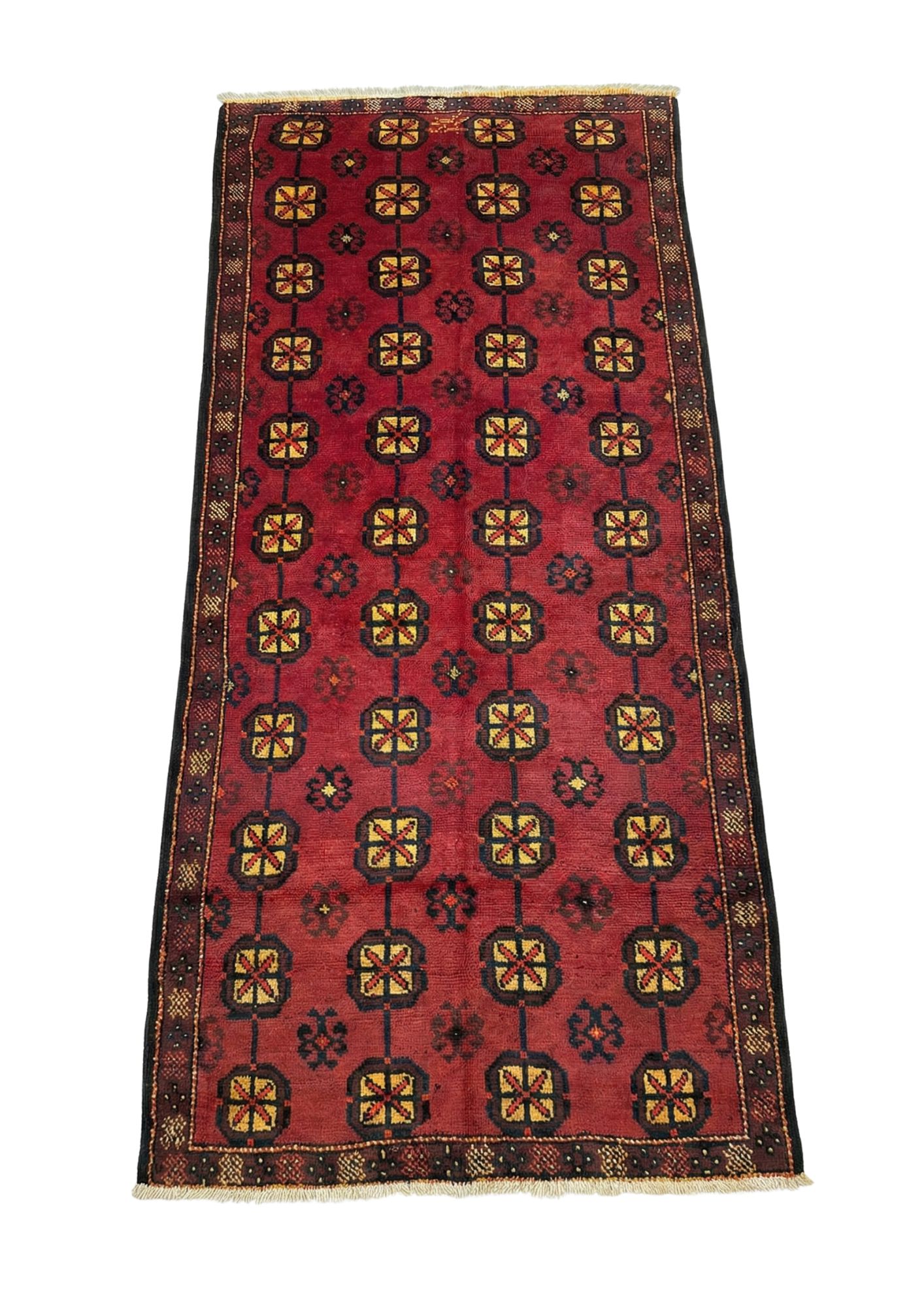 Vintage Ersari Turkmen, in burgundy, Wool, 2 × 3 m (6'7" × 9'10"), Nasim Carpets Malaysia — view 1
