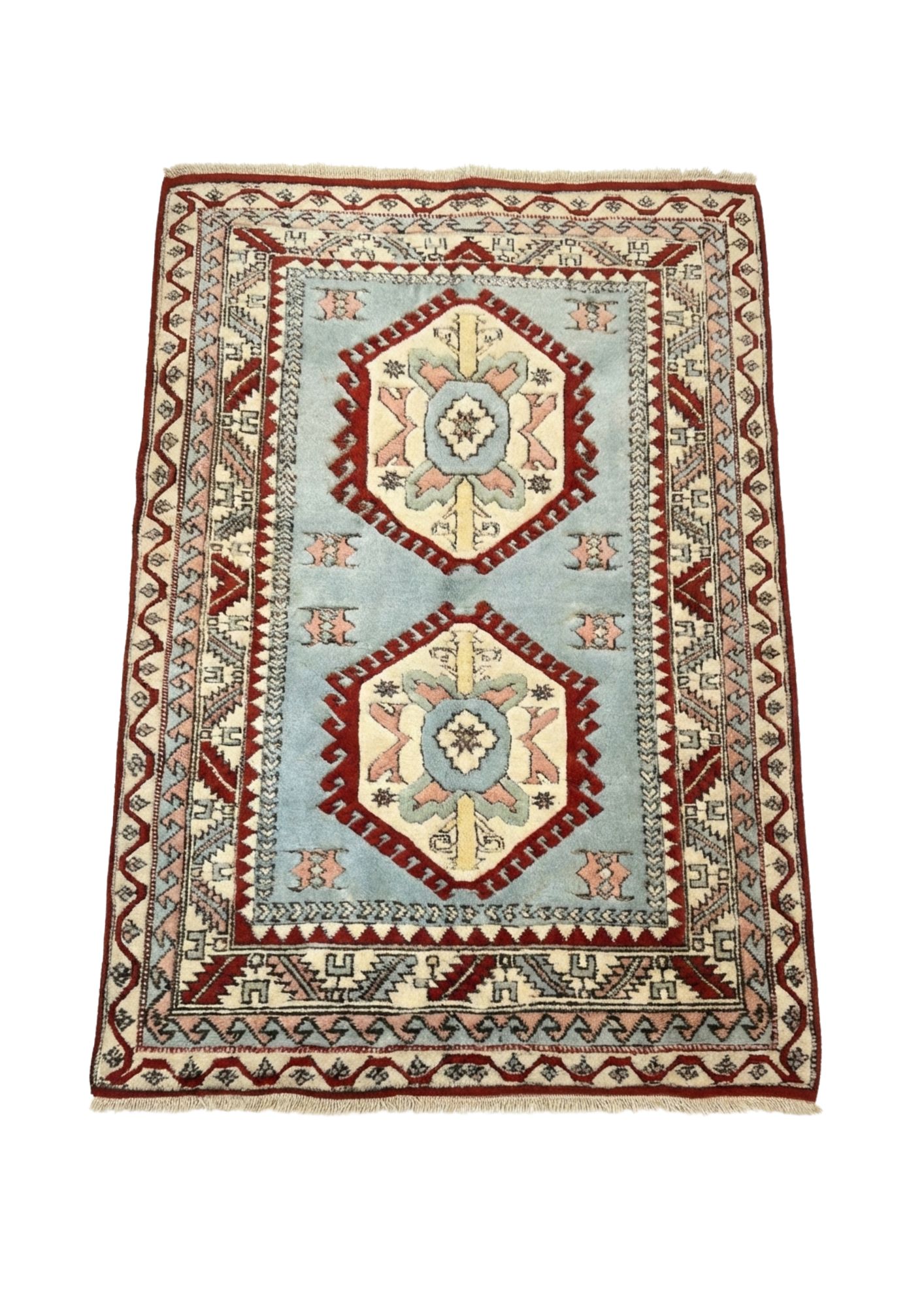 Antique Turkish Village Rug, Turkey tribal rug, in blue / navy, Wool, 121 × 182 cm (4'0" × 6'0"), Nasim Carpets Malaysia — view 1