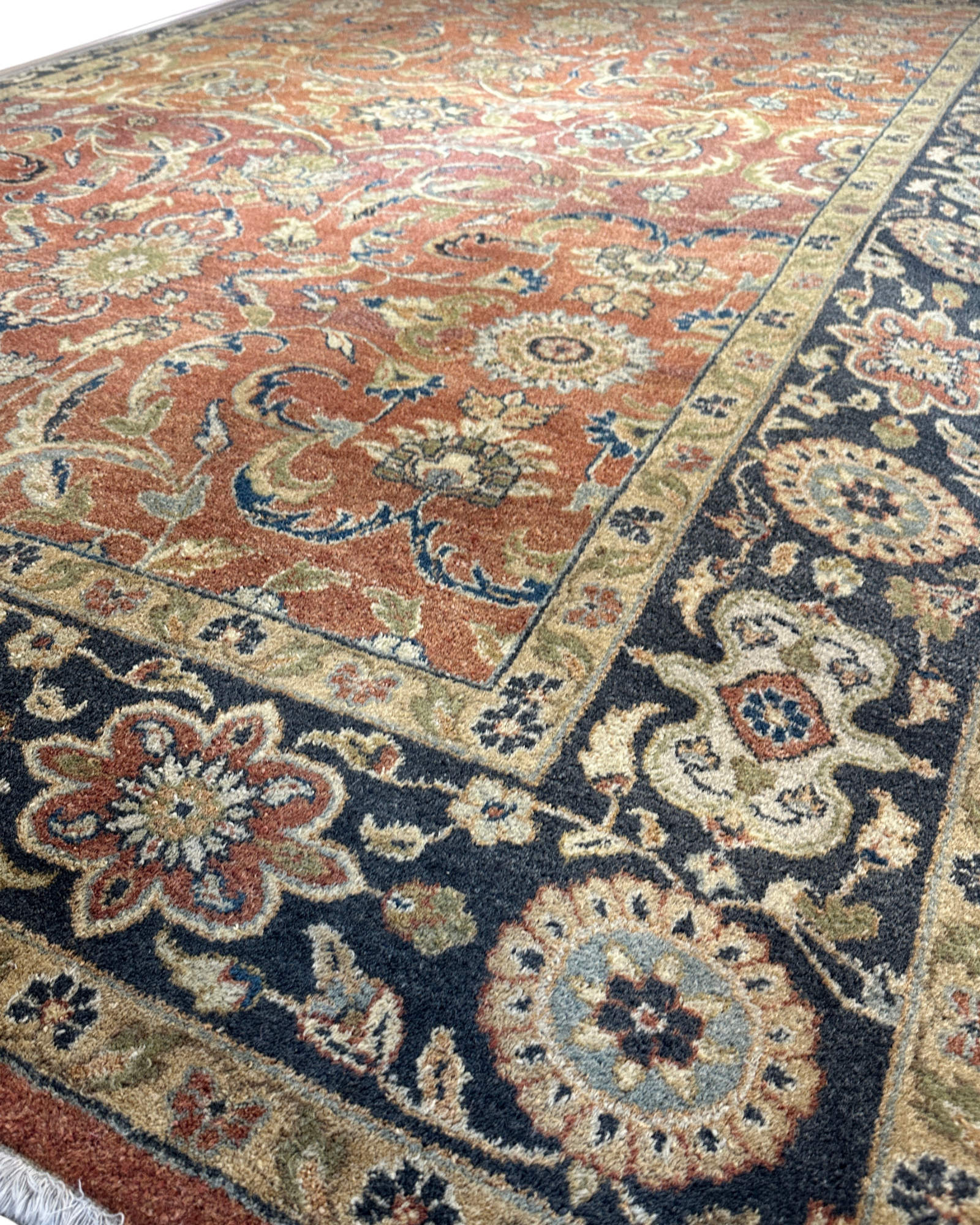 Sultanabad-Style All-Over Floral, Sultanabad collector-sale rug, in orange, Wool, 213 × 305 cm (7'0" × 10'0"), Nasim Carpets Malaysia — view 4