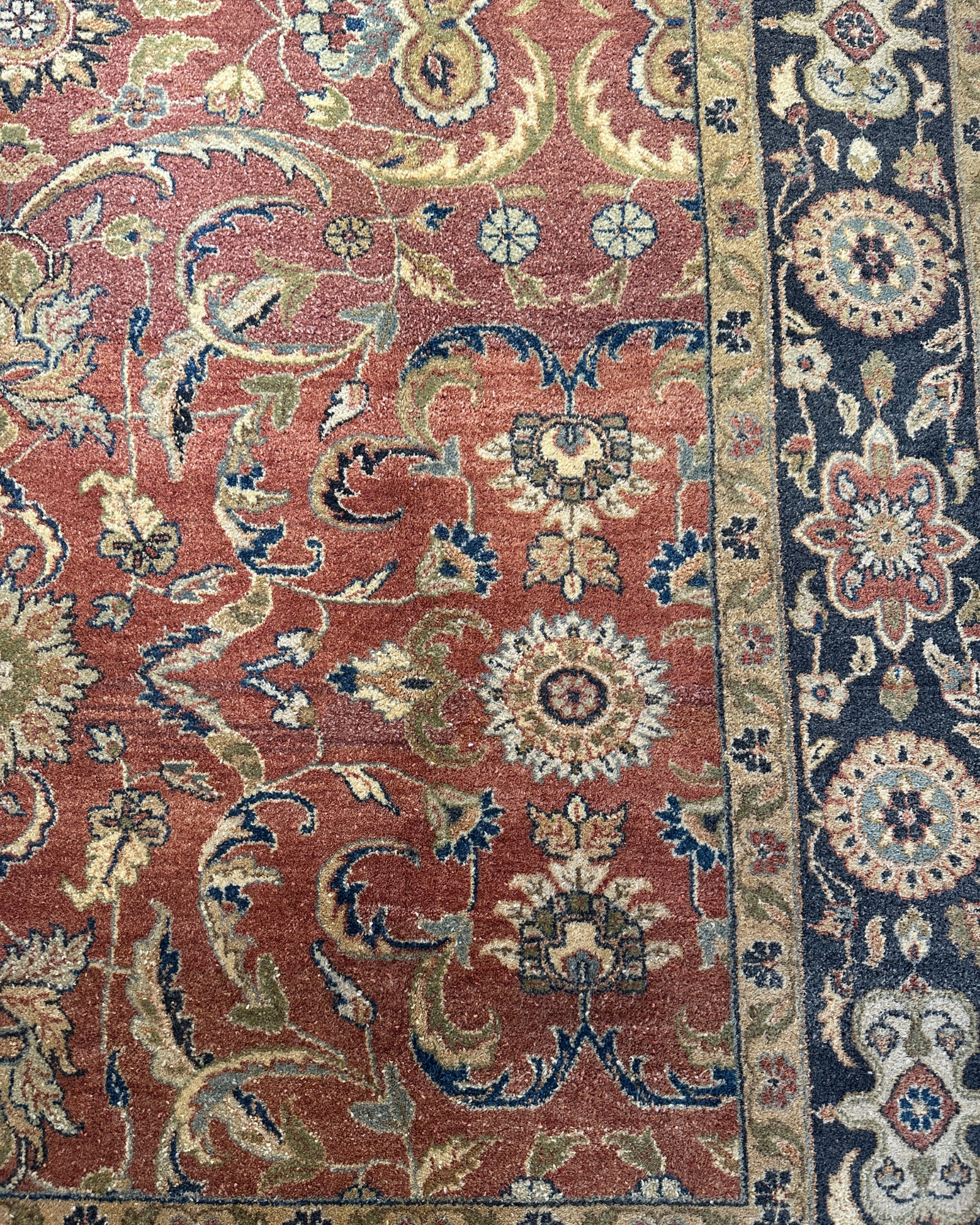 Sultanabad-Style All-Over Floral, Sultanabad collector-sale rug, in orange, Wool, 213 × 305 cm (7'0" × 10'0"), Nasim Carpets Malaysia — view 3