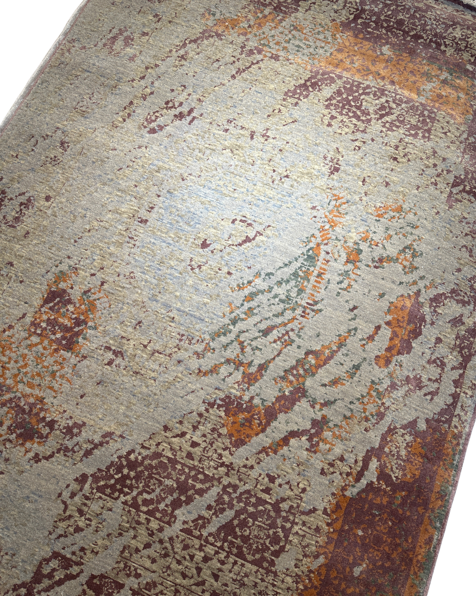 Modern Distressed Rust Abstract, persian rug, 152 × 213 cm (5'0" × 7'0"), Wool