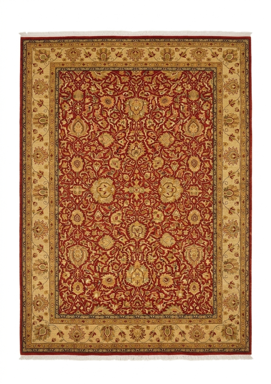 Lahore Millefleur Red, Lahore, Pakistan persian rug, in madder red, Wool, 274 × 378 cm (9'0" × 12'5"), Nasim Carpets Malaysia — view 1
