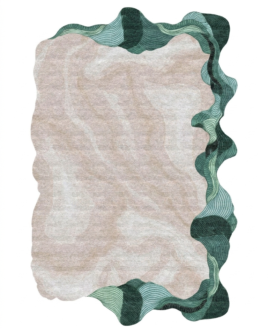 Coastal Drift, custom rug, 200 × 300 cm (6'7" × 9'10"), Nasim Carpets Malaysia