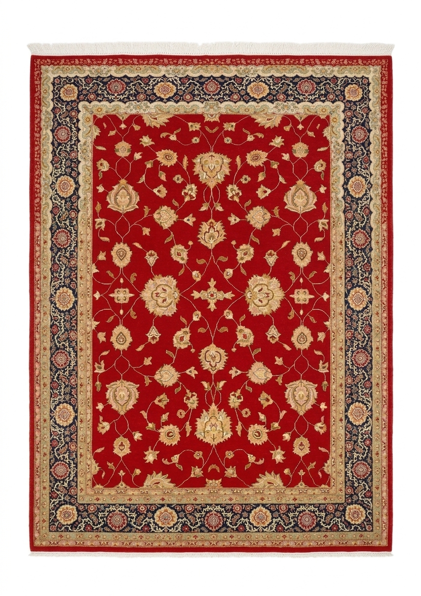 Kerman Shah Abbasi Red, Iran persian rug, in madder red, Wool, 283 × 415 cm (9'3" × 13'7"), Nasim Carpets Malaysia — view 1