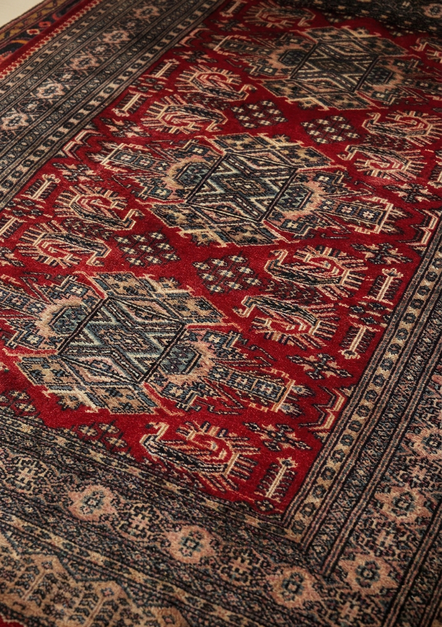 Fars Murgh Bird Medallion Red, Fars Province, Iran tribal rug, in crimson red, Wool, 121 × 182 cm (4'0" × 6'0"), Nasim Carpets Malaysia — view 3
