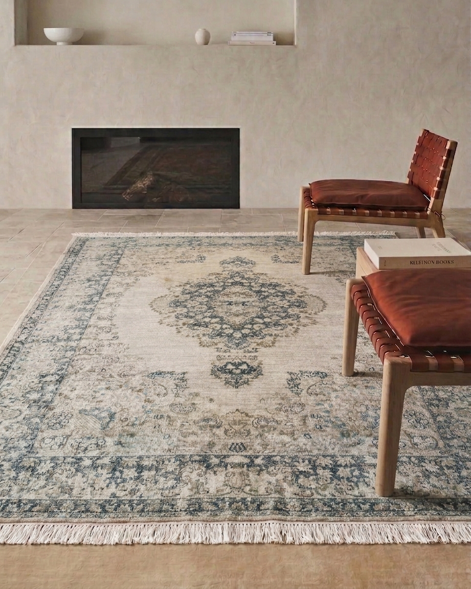 Tabriz Floral Medallion Ivory, Tabriz persian rug, in ivory, Wool, 296 × 378 cm (9'9" × 12'5"), Nasim Carpets Malaysia — view 2
