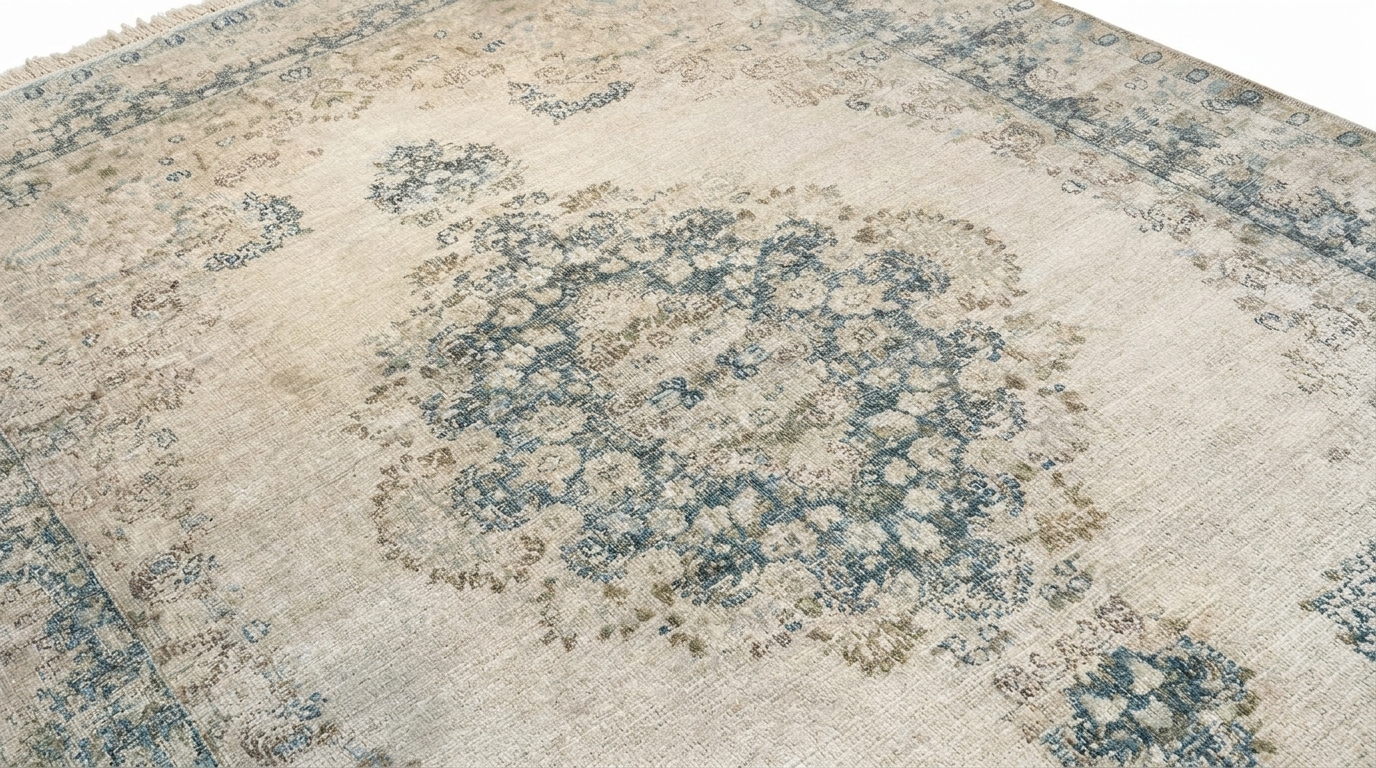 Tabriz Floral Medallion Ivory, Tabriz persian rug, in ivory, Wool, 296 × 378 cm (9'9" × 12'5"), Nasim Carpets Malaysia — view 3