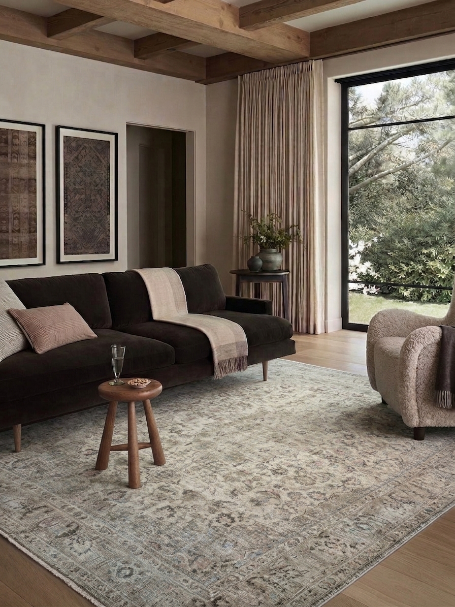 Kerman Mina Khani Faded Ivory, Kerman persian rug, in beige, Wool, 213 × 304 cm (7'0" × 10'0"), Nasim Carpets Malaysia — view 2