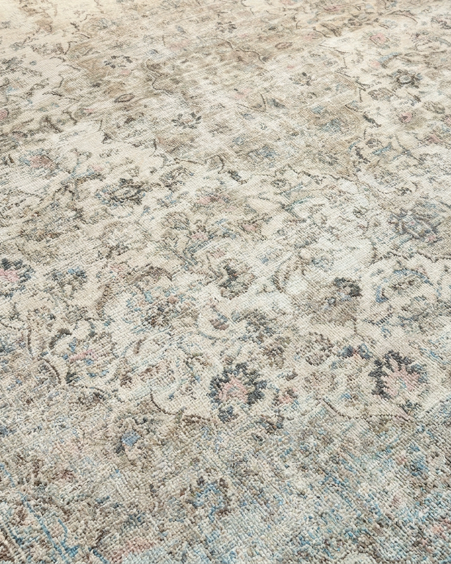 Kerman Mina Khani Faded Ivory, Kerman persian rug, in beige, Wool, 213 × 304 cm (7'0" × 10'0"), Nasim Carpets Malaysia — view 3