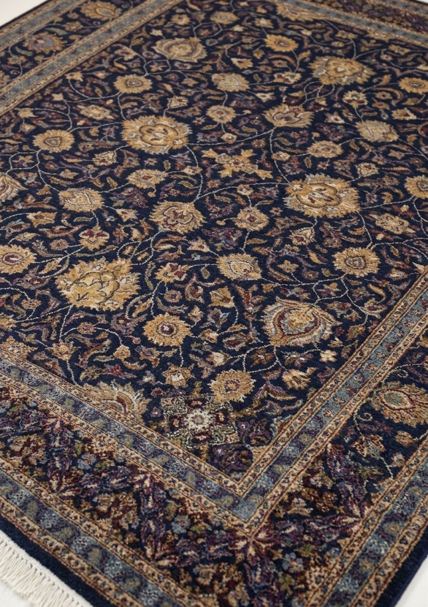 Moud Herati All-Over Navy, Moud, Iran persian rug, in navy blue, Wool, 299 × 396 cm (9'10" × 13'0"), Nasim Carpets Malaysia — view 3