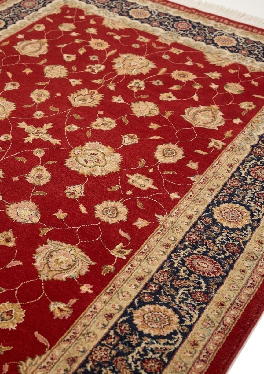 Kerman Shah Abbasi Red, Iran persian rug, in madder red, Wool, 283 × 415 cm (9'3" × 13'7"), Nasim Carpets Malaysia — view 3