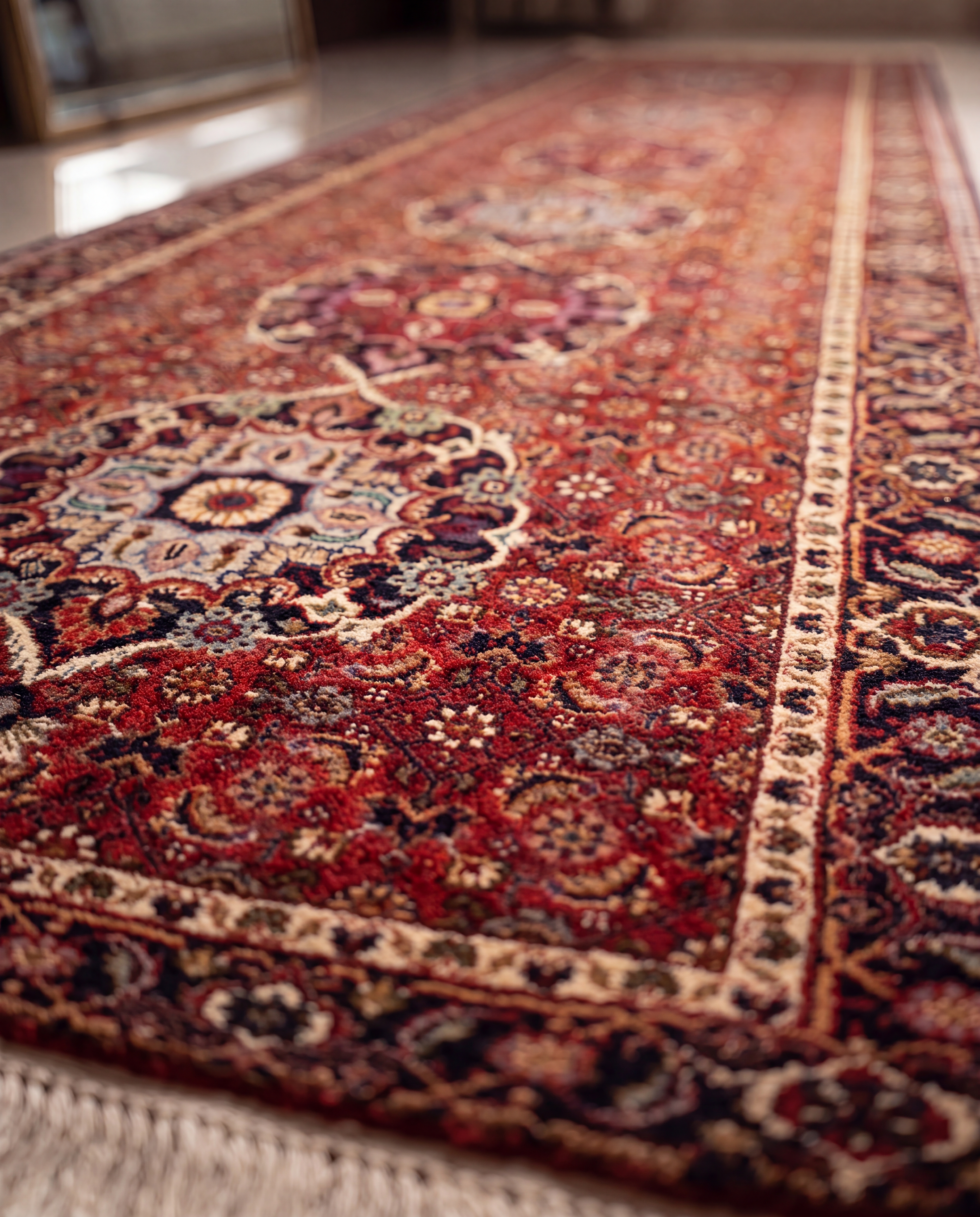 Bidjar Medallion Runner Red, Bidjar persian rug, in madder red, Wool, 64 × 274 cm (2'1" × 9'0"), Nasim Carpets Malaysia — view 3