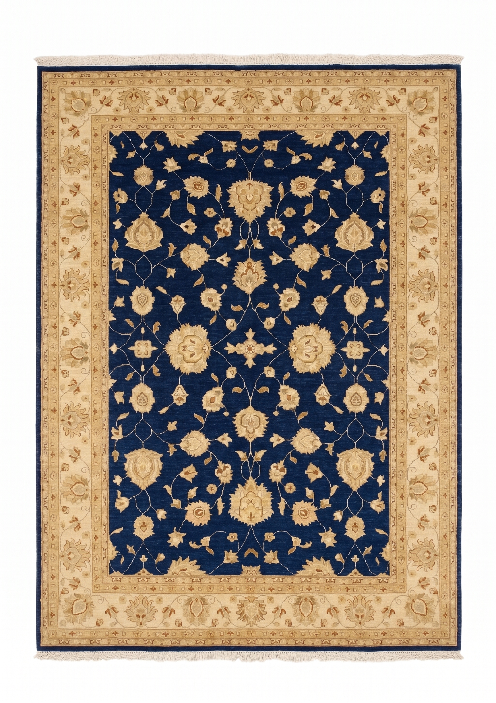 Peshawar Palmette Navy, persian rug, 91 × 152 cm (3'0" × 5'0"), Wool