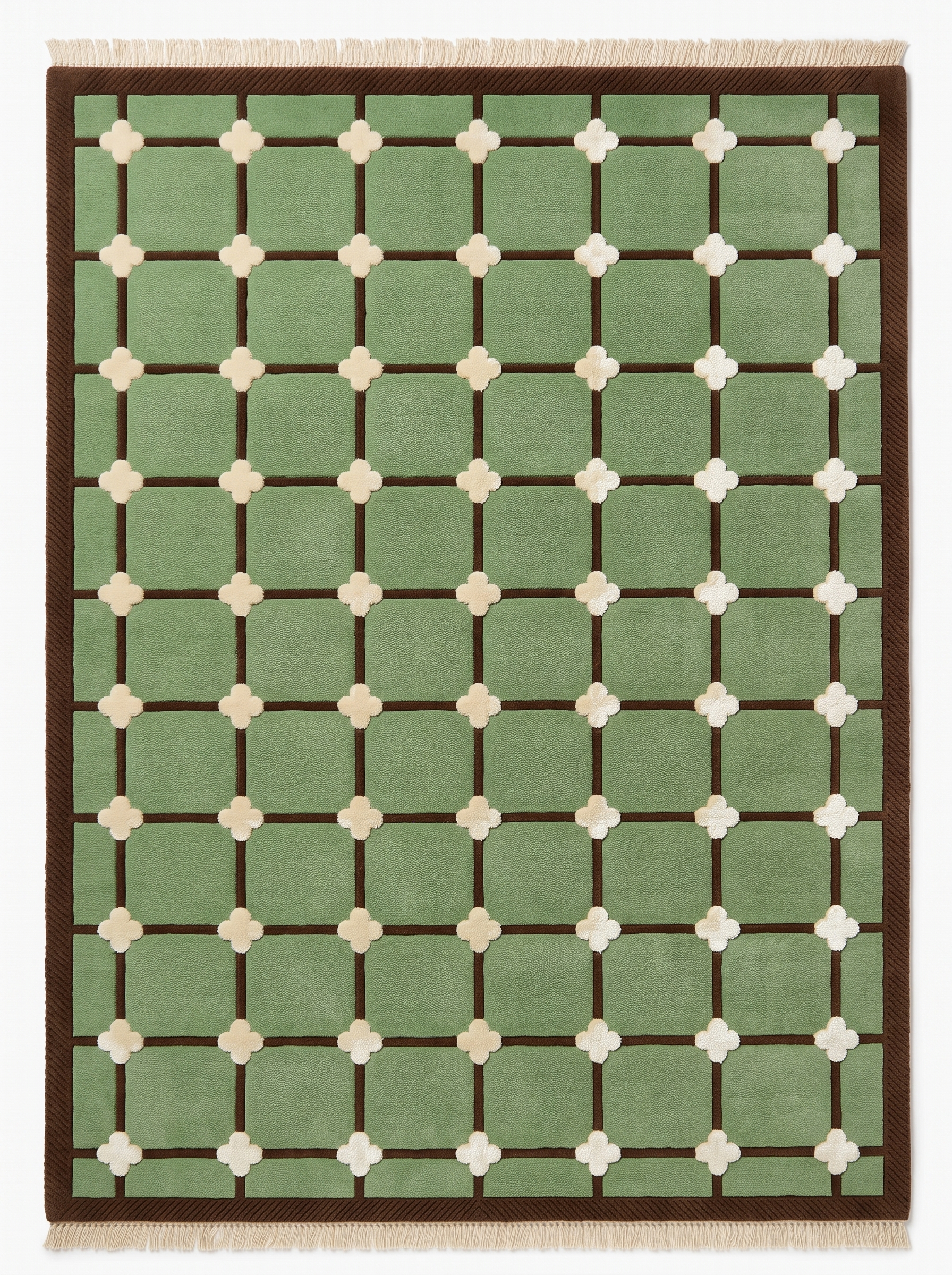 Clover Grid, custom rug, 200 × 300 cm (6'7" × 9'10"), Nasim Carpets Malaysia