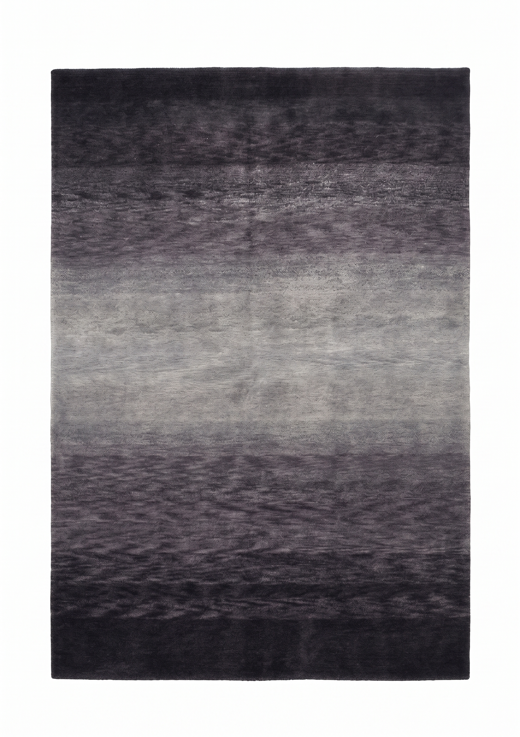 Tibetan Ombre Charcoal, Nepal modern rug, in charcoal grey, Wool, 158 × 244 cm (5'2" × 8'0"), Nasim Carpets Malaysia — view 1