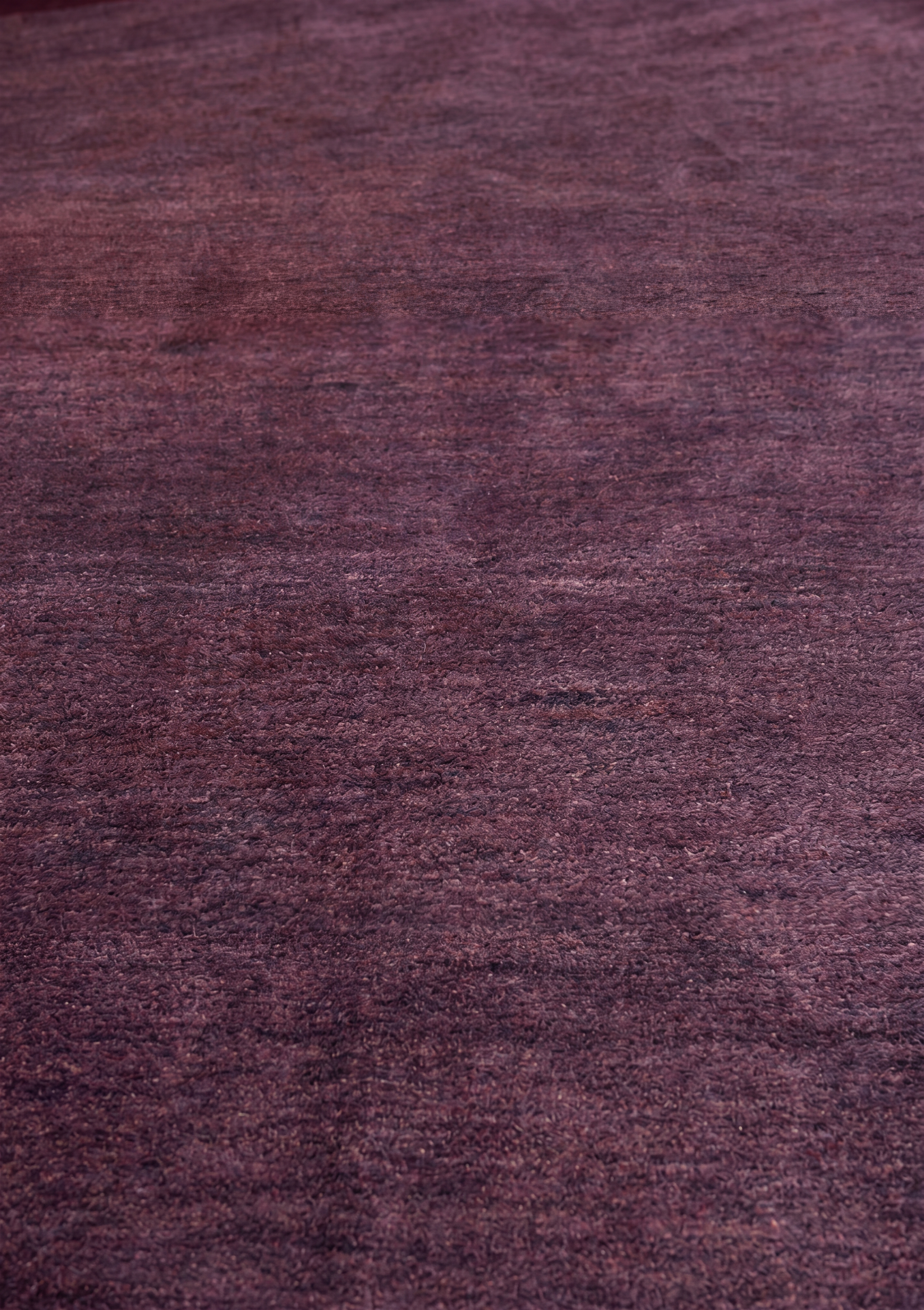 Gabbeh Solid Aubergine, Loribaft, Iran modern rug, in aubergine purple, Wool, 250 × 302 cm (8'2" × 9'11"), Nasim Carpets Malaysia — view 3