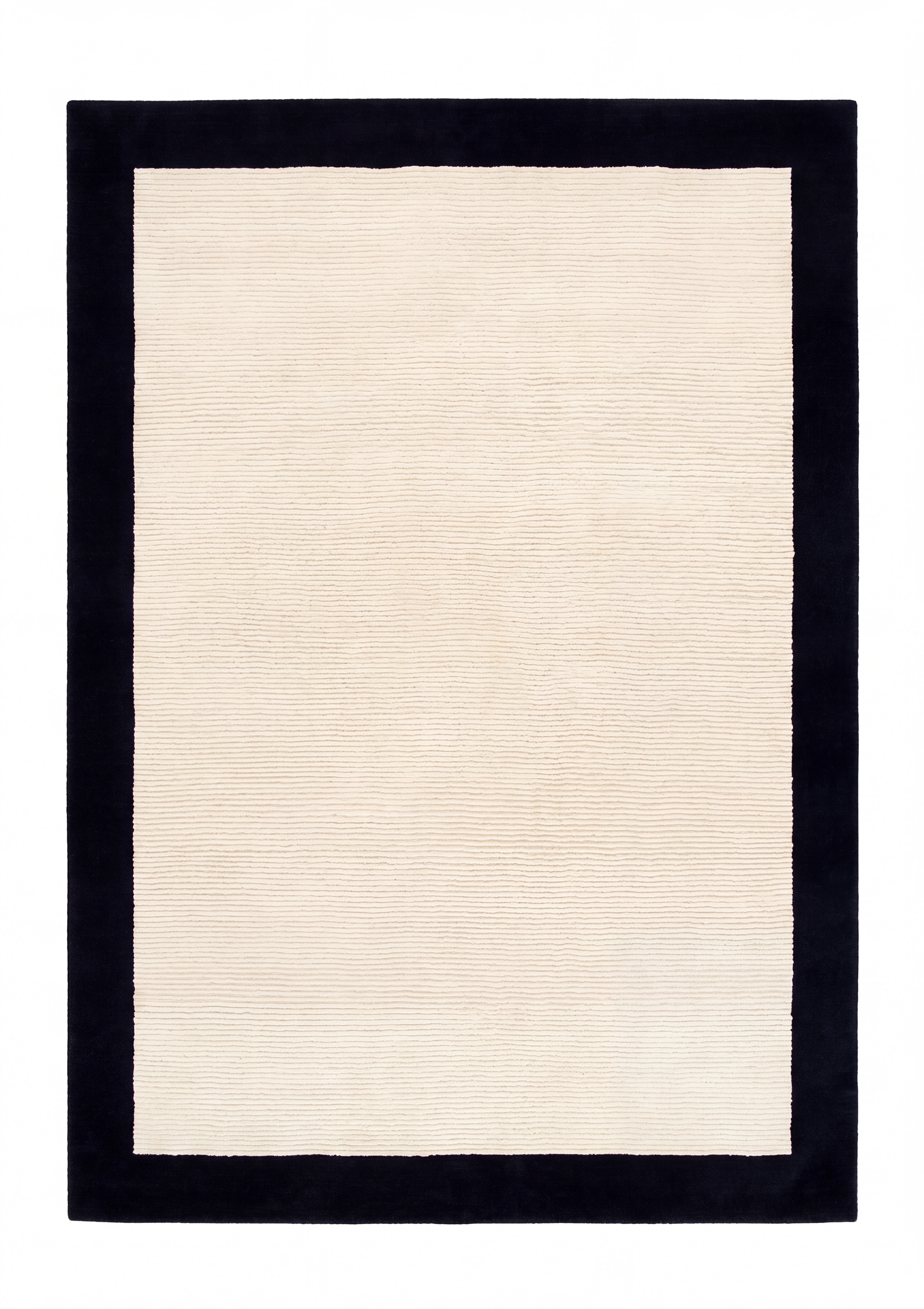 Tibetan Minimalist Border Ivory, Nepal/Tibet modern rug, in ivory, Wool, 177 × 250 cm (5'10" × 8'2"), Nasim Carpets Malaysia — view 1