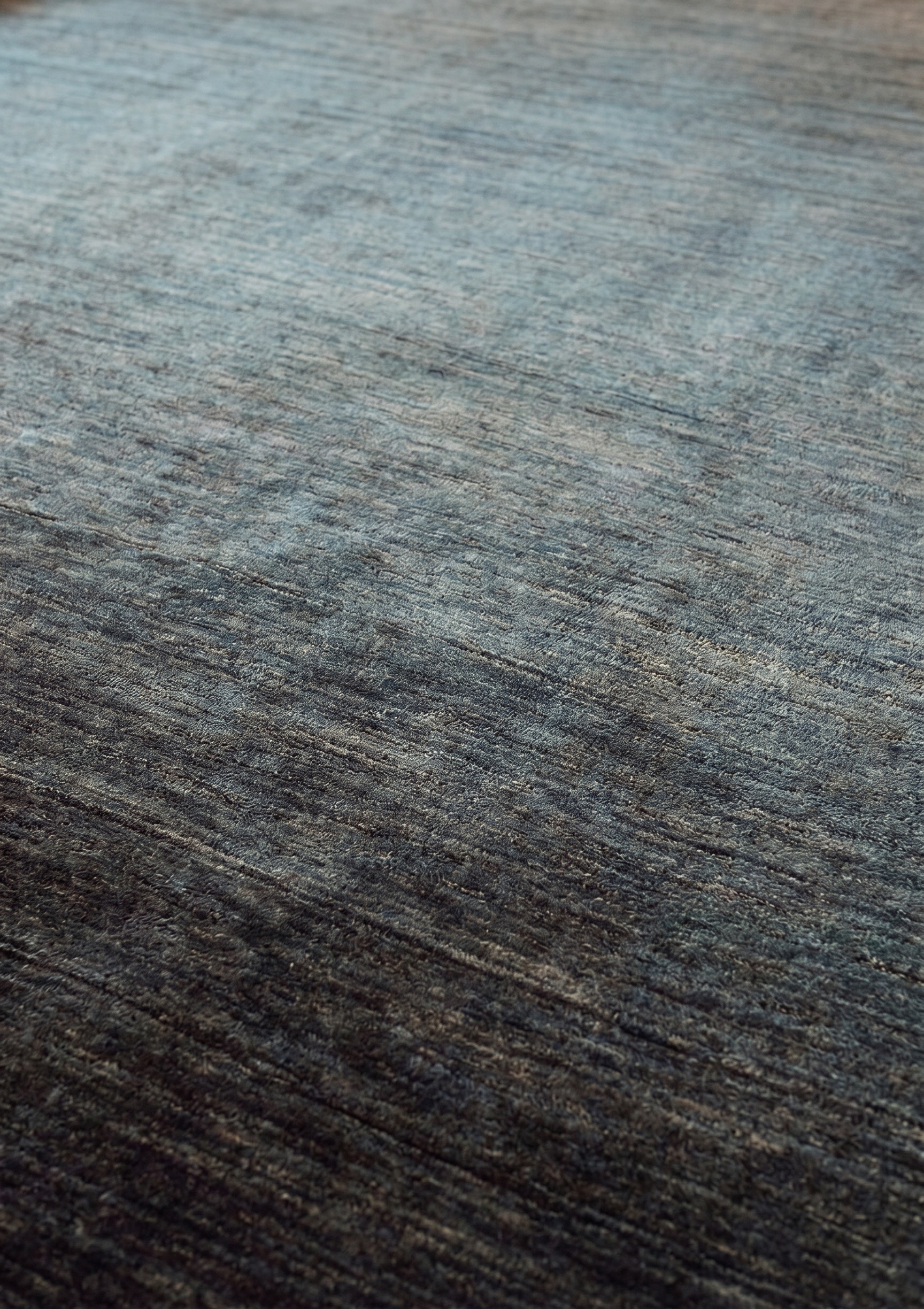Indian Ombre Teal Grey, Jaipur, India modern rug, in teal grey, Wool & Pure Silk, 180 × 217 cm (5'11" × 7'1"), Nasim Carpets Malaysia — view 3