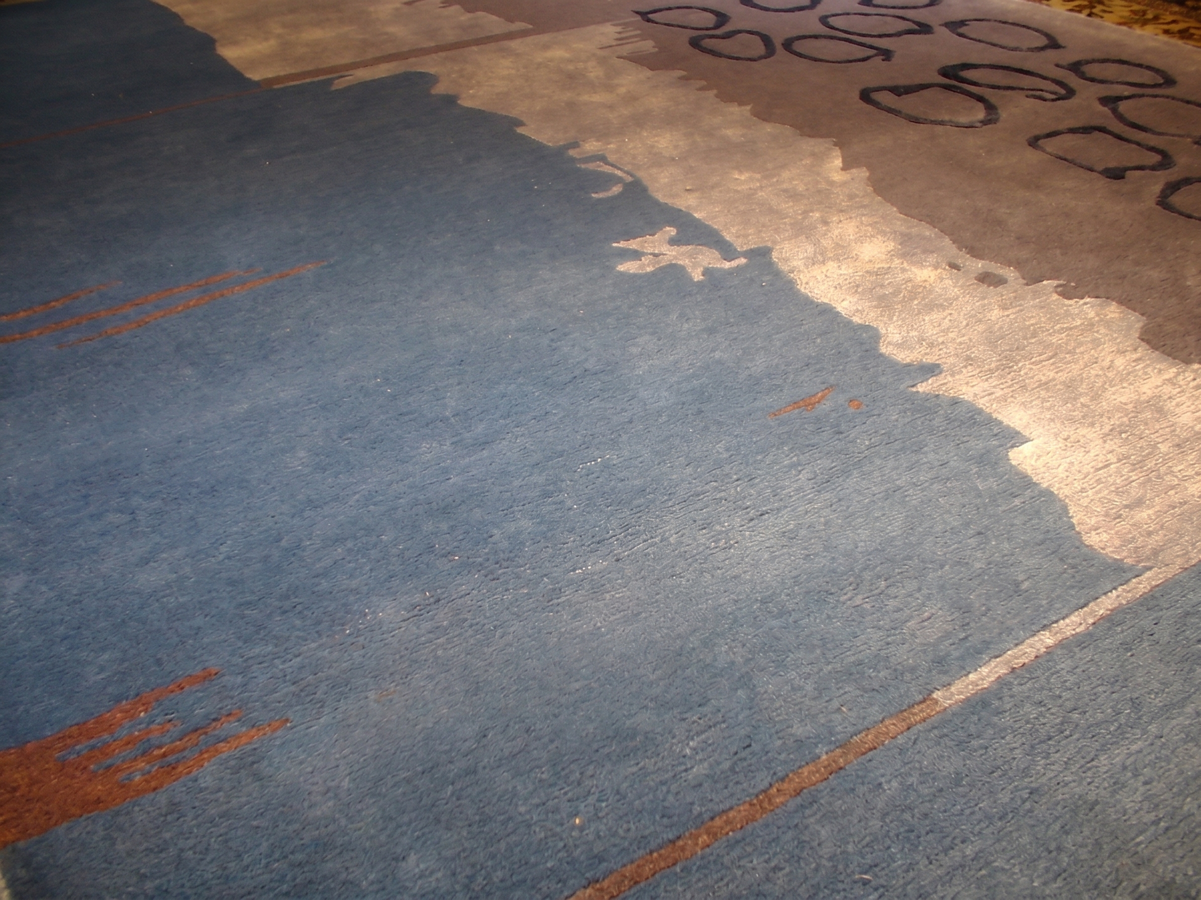 Nepali Abstract Coastal Blue, Kathmandu Valley, Nepal modern rug, in steel blue, Wool, 183 × 274 cm (6'0" × 9'0"), Nasim Carpets Malaysia — view 3