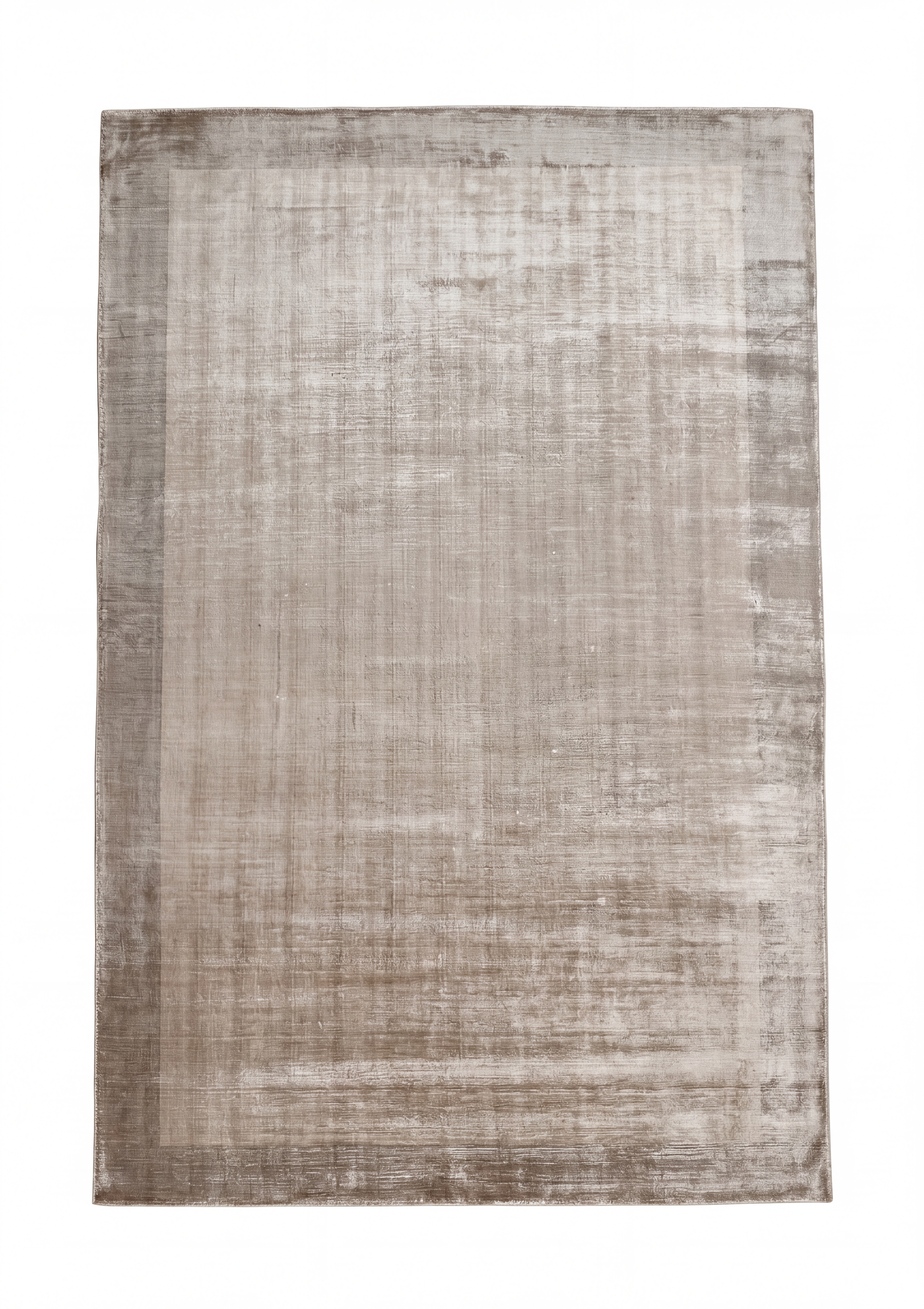 Indo-Chinese Solid Field Silver Taupe, Nepal / Indo-Chinese Border Region modern rug, in silver taupe, Pure Silk, 274 × 366 cm (9'0" × 12'0"), Nasim Carpets Malaysia — view 1