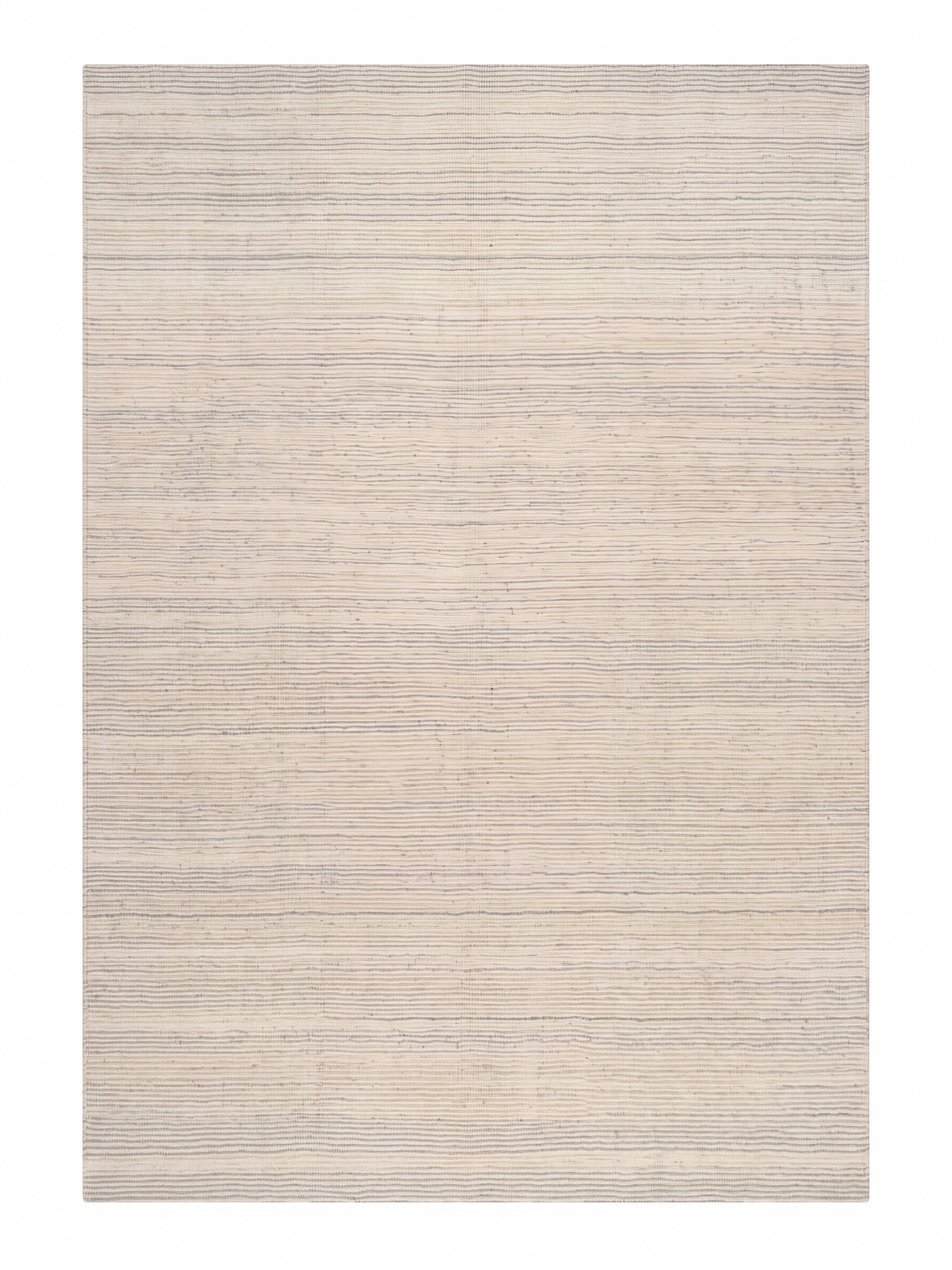 Moroccan Stripe Ivory Blue, Morocco (Atlas Region) modern rug, in warm ivory, Wool, 247 × 354 cm (8'1" × 11'7"), Nasim Carpets Malaysia — view 1