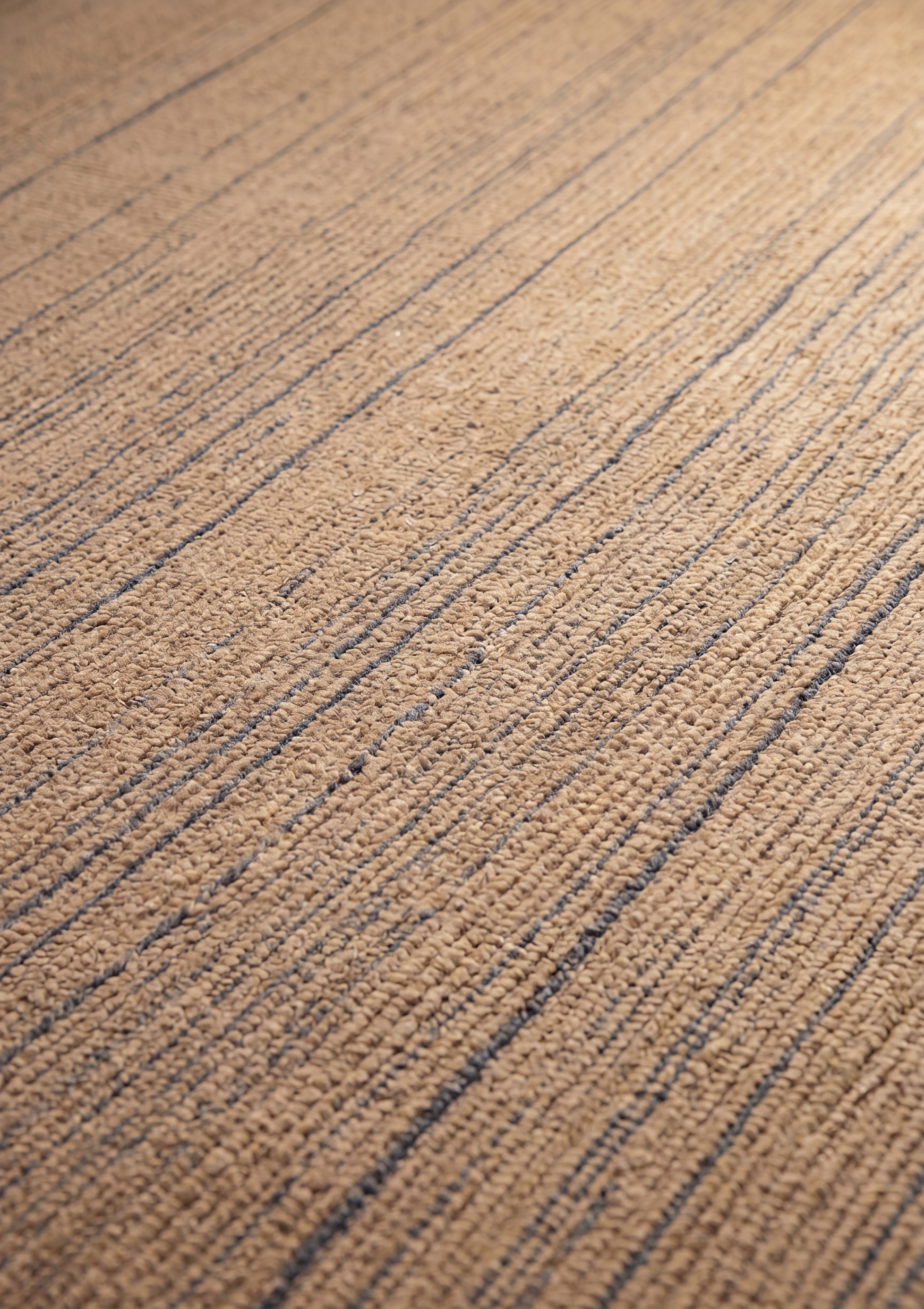 Moroccan Stripe Ivory Blue, Morocco (Atlas Region) modern rug, in warm ivory, Wool, 247 × 354 cm (8'1" × 11'7"), Nasim Carpets Malaysia — view 3