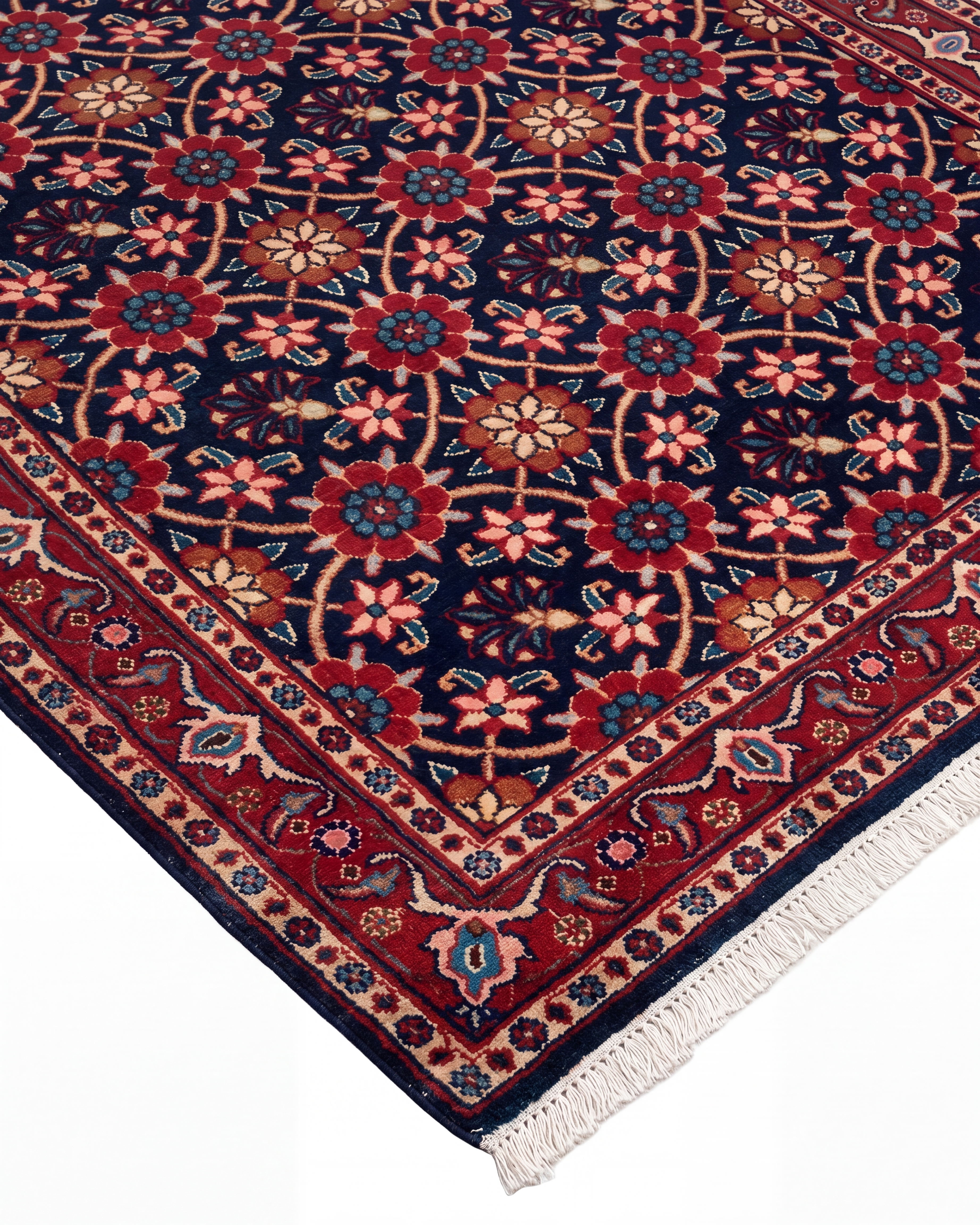 Varamin All-Over Herati Navy, Varamin, Iran tribal rug, in midnight navy, Wool, 91 × 152 cm (3'0" × 5'0"), Nasim Carpets Malaysia — view 3