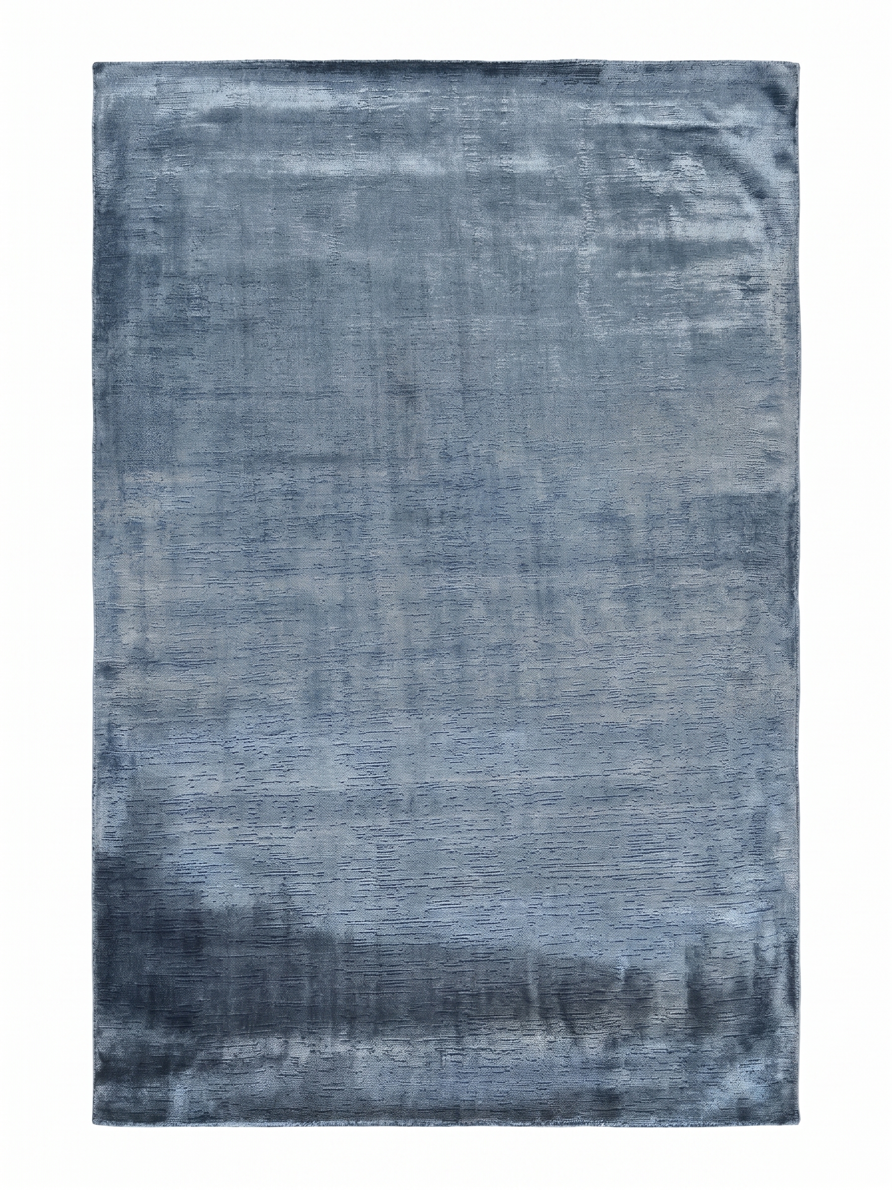 Turkish Solid Lustre Steel Blue, Turkey modern rug, in steel blue, Bamboo Silk, 274 × 366 cm (9'0" × 12'0"), Nasim Carpets Malaysia — view 1