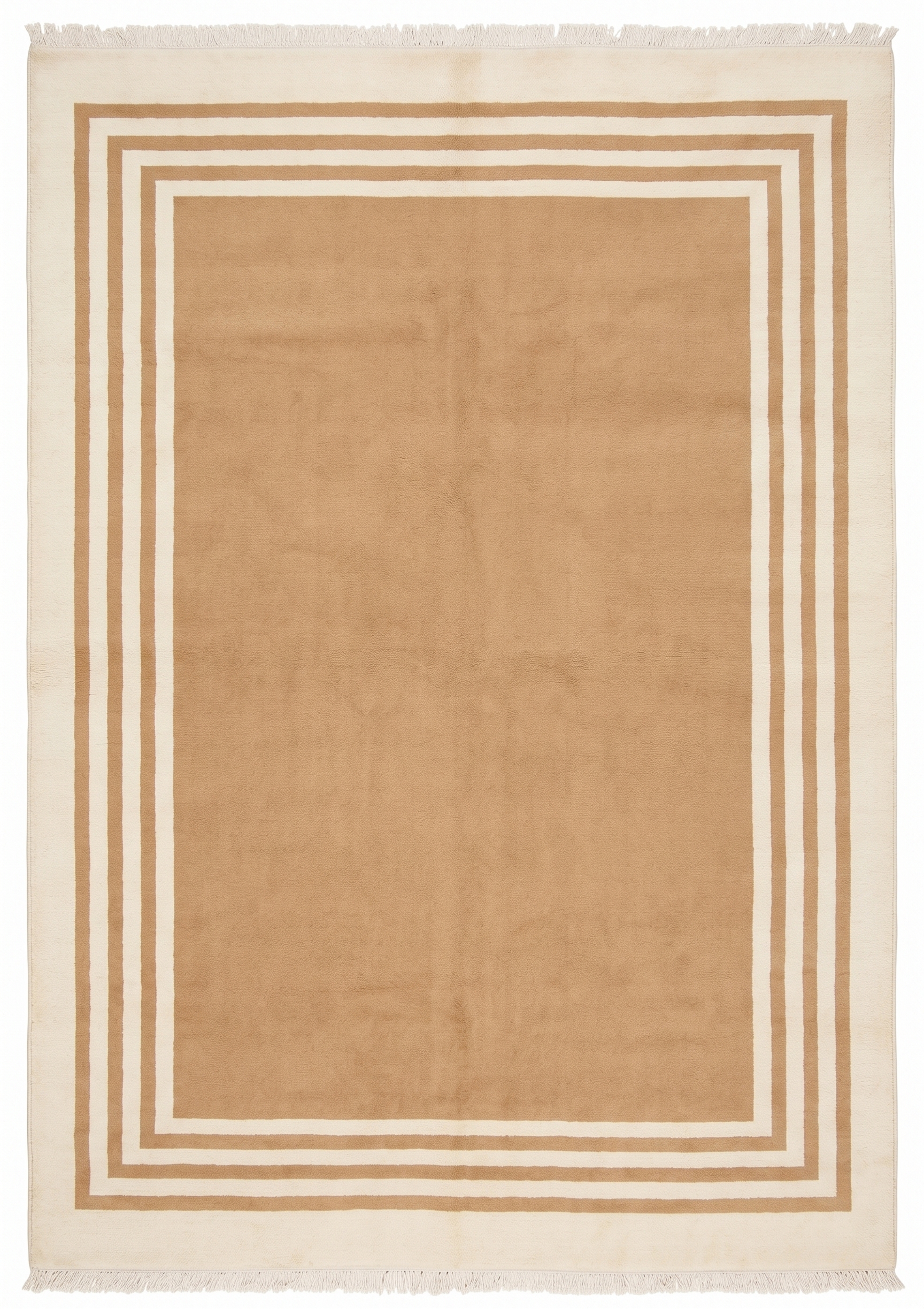 Tibetan Minimalist Field Camel, Tibet modern rug, in camel, Wool, 219 × 305 cm (7'2" × 10'0"), Nasim Carpets Malaysia — view 1