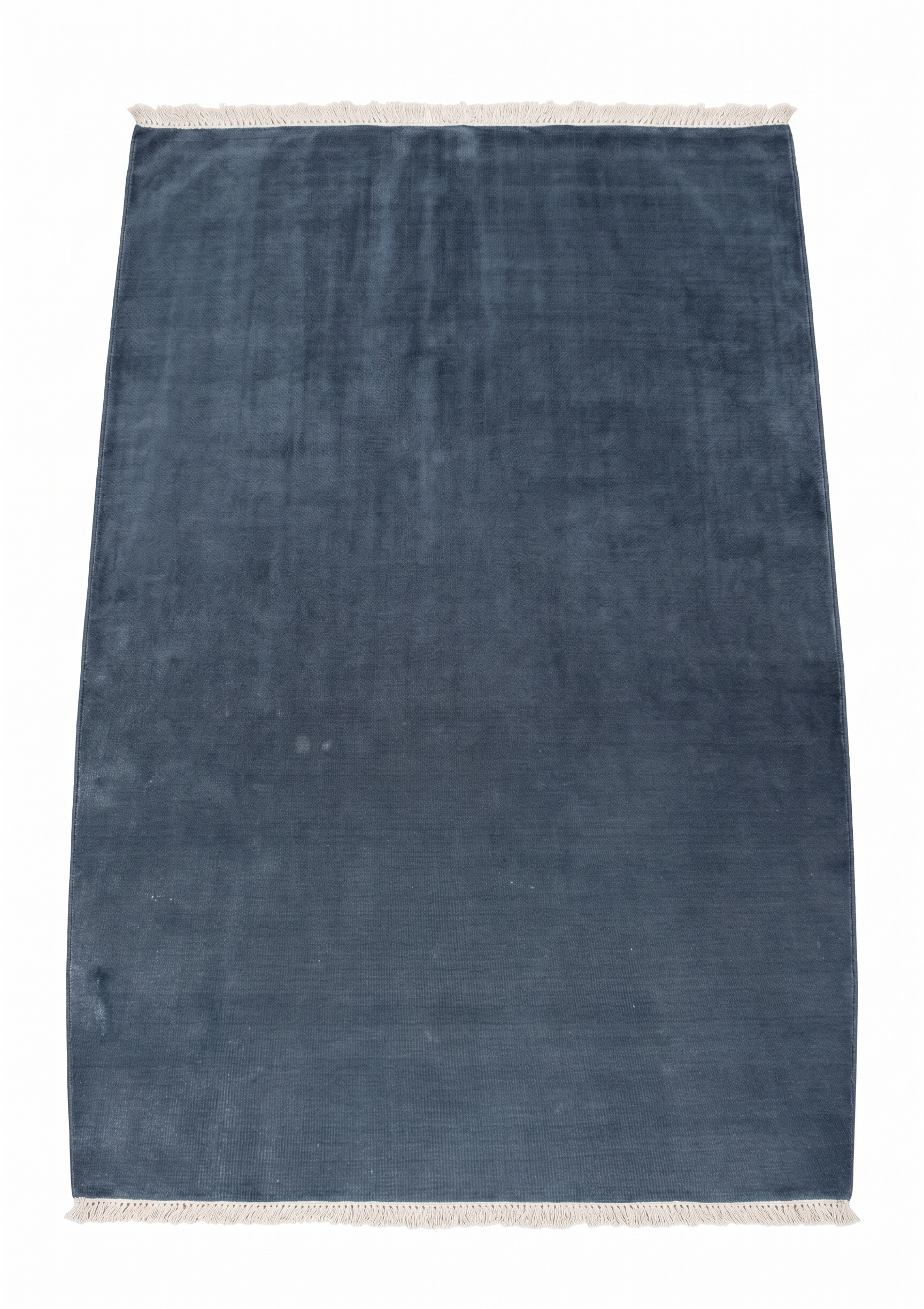 Contemporary Solid Slate Blue, India (contemporary export production) modern rug, in slate blue, Bamboo Silk, 210 × 305 cm (6'11" × 10'0"), Nasim Carpets Malaysia — view 1