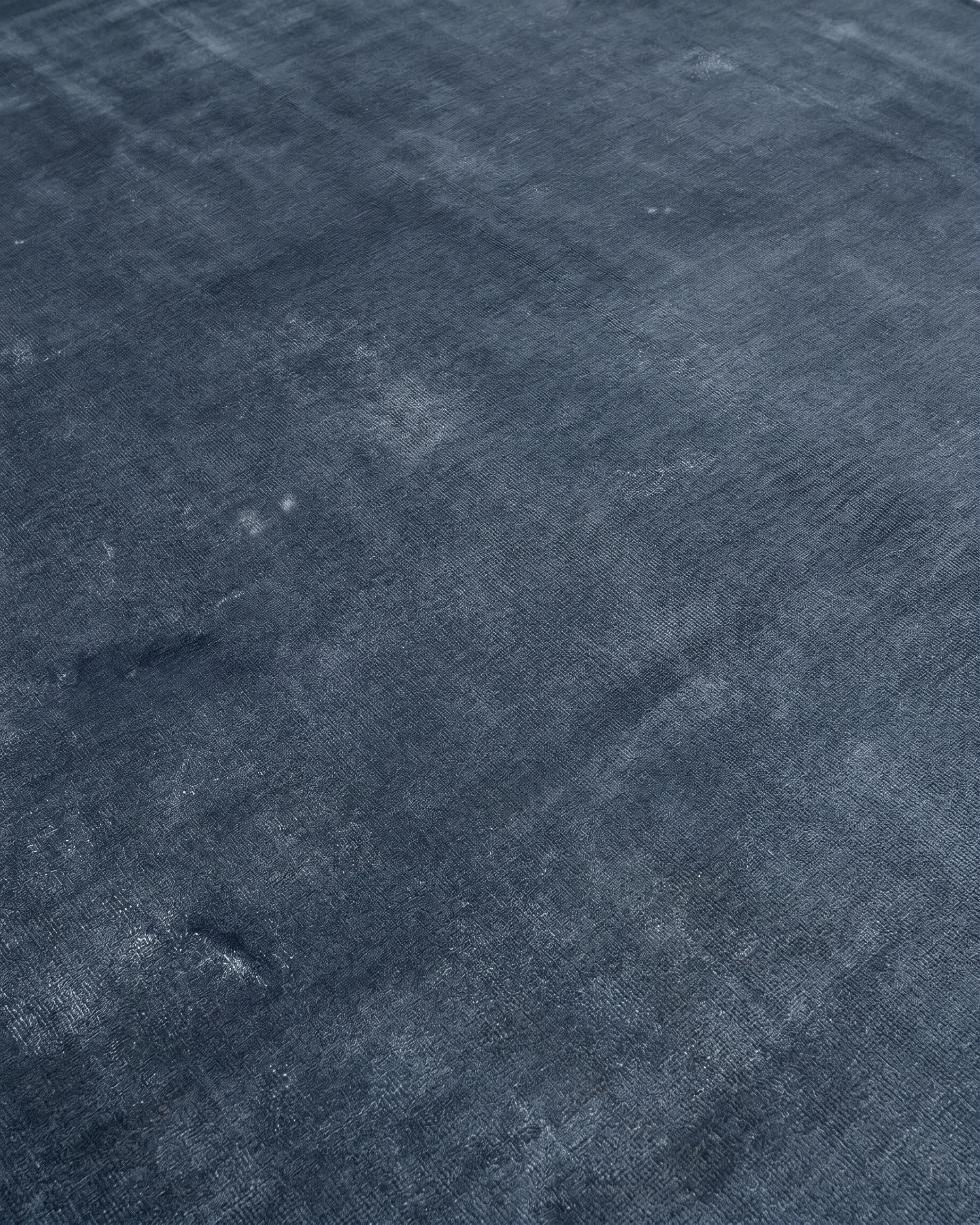 Contemporary Solid Slate Blue, India (contemporary export production) modern rug, in slate blue, Bamboo Silk, 210 × 305 cm (6'11" × 10'0"), Nasim Carpets Malaysia — view 3